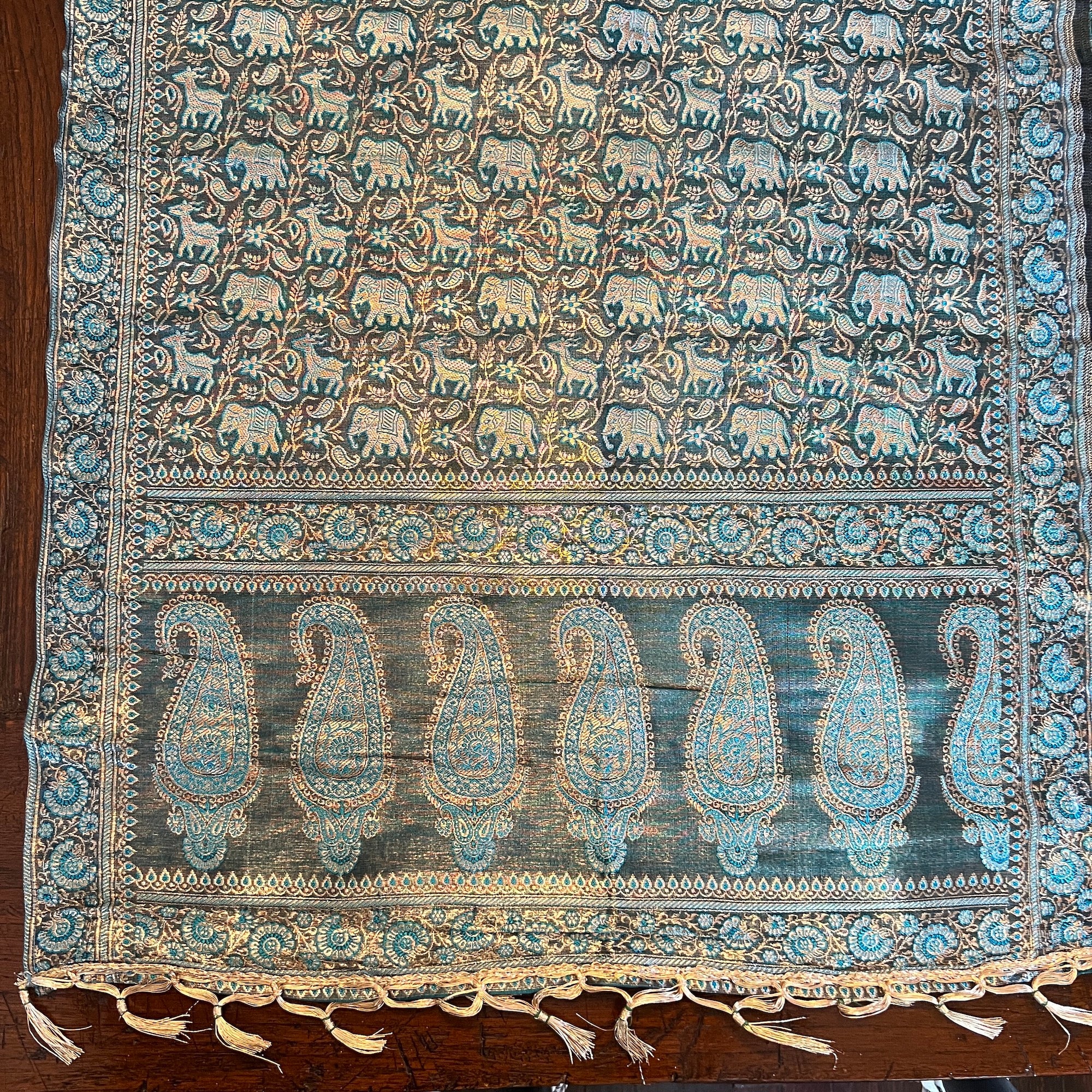 LH Banarsi SilkTable Runners-2 Styles - Vintage India NYC