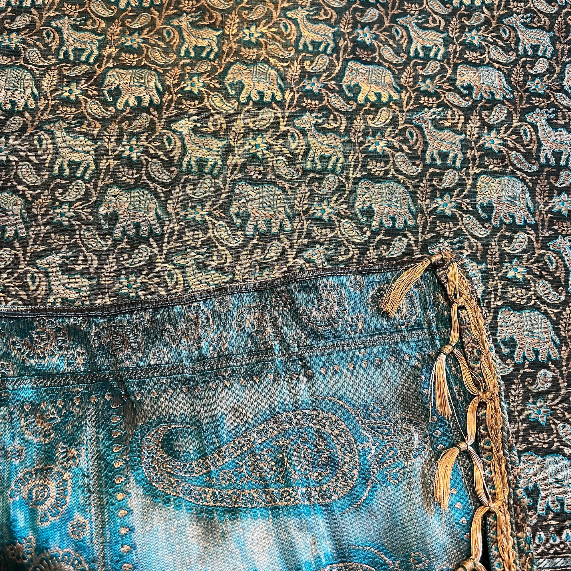 LH Banarsi SilkTable Runners-2 Styles - Vintage India NYC