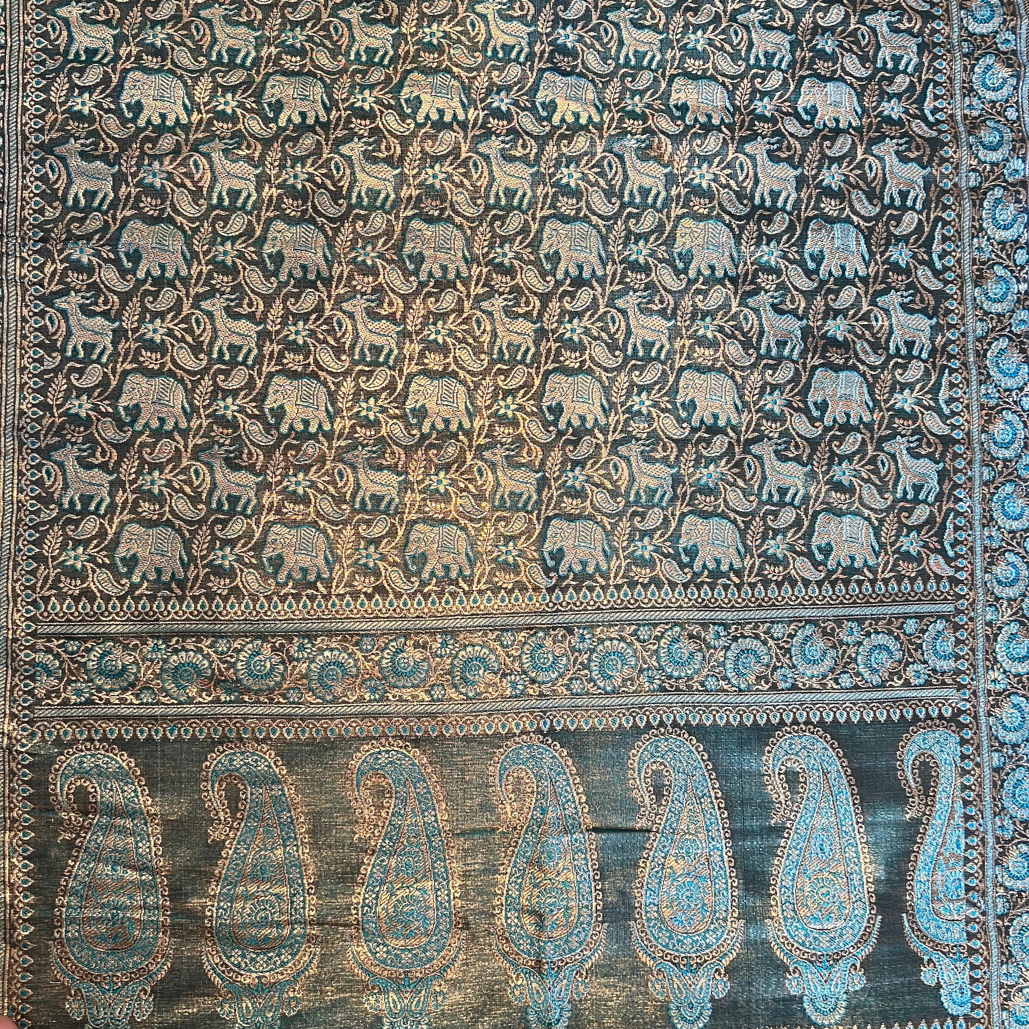 LH Banarsi SilkTable Runners-2 Styles - Vintage India NYC