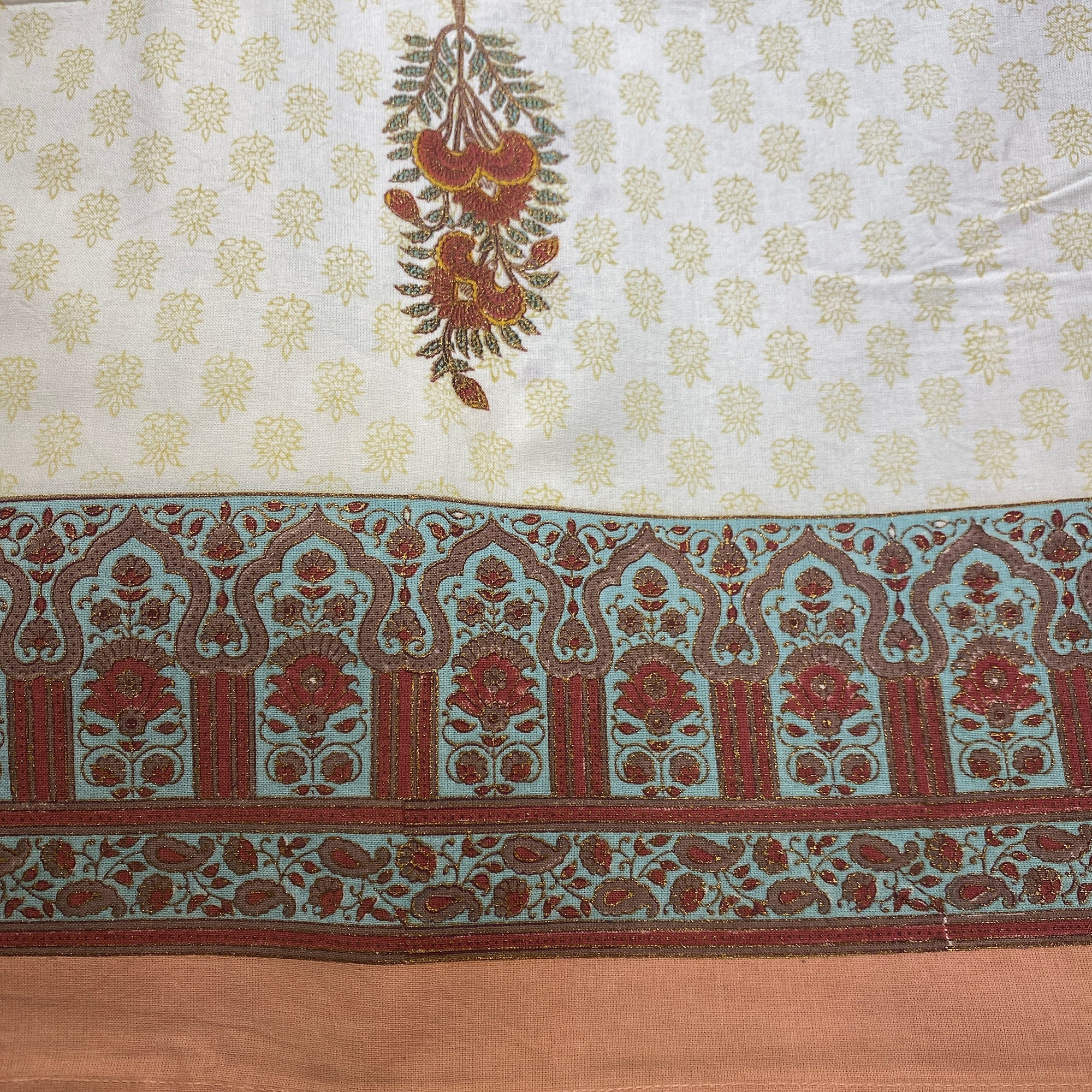 LH Block Print Queen Bedcover - Vintage India NYC