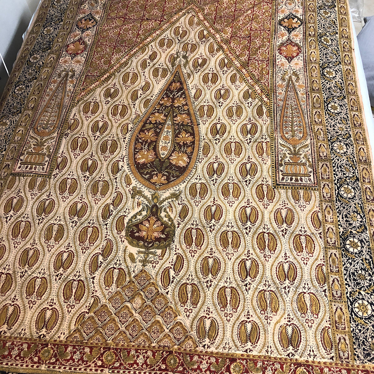 LH Maroon Paisley Bedcover - Vintage India NYC