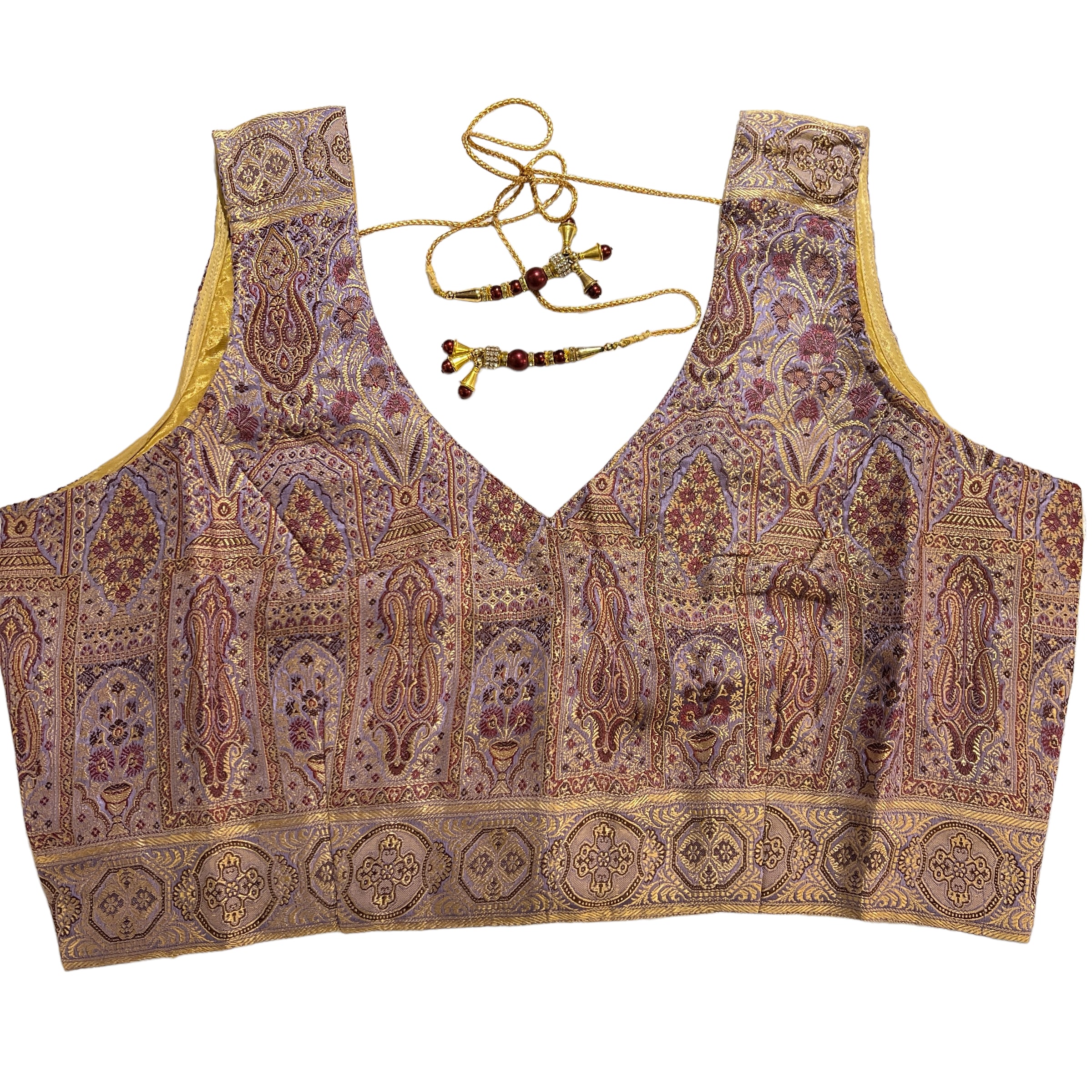 Brocade Saree Blouses-Size 42 - Vintage India NYC