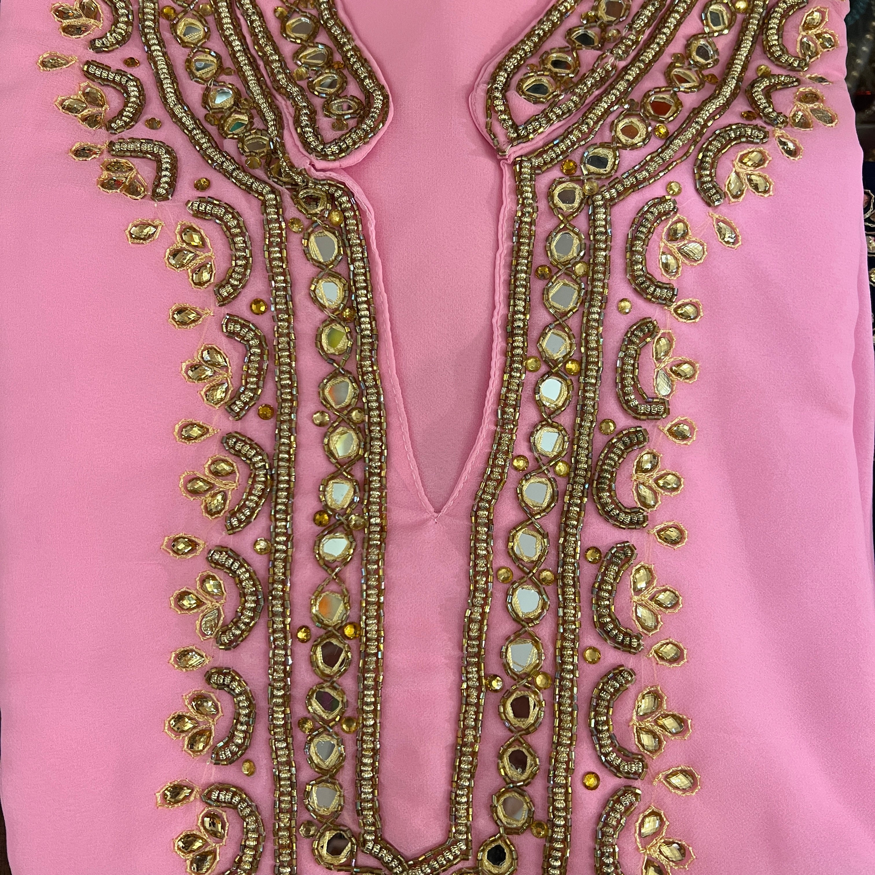 DT Georgette Kurti Size 38 - Vintage India NYC