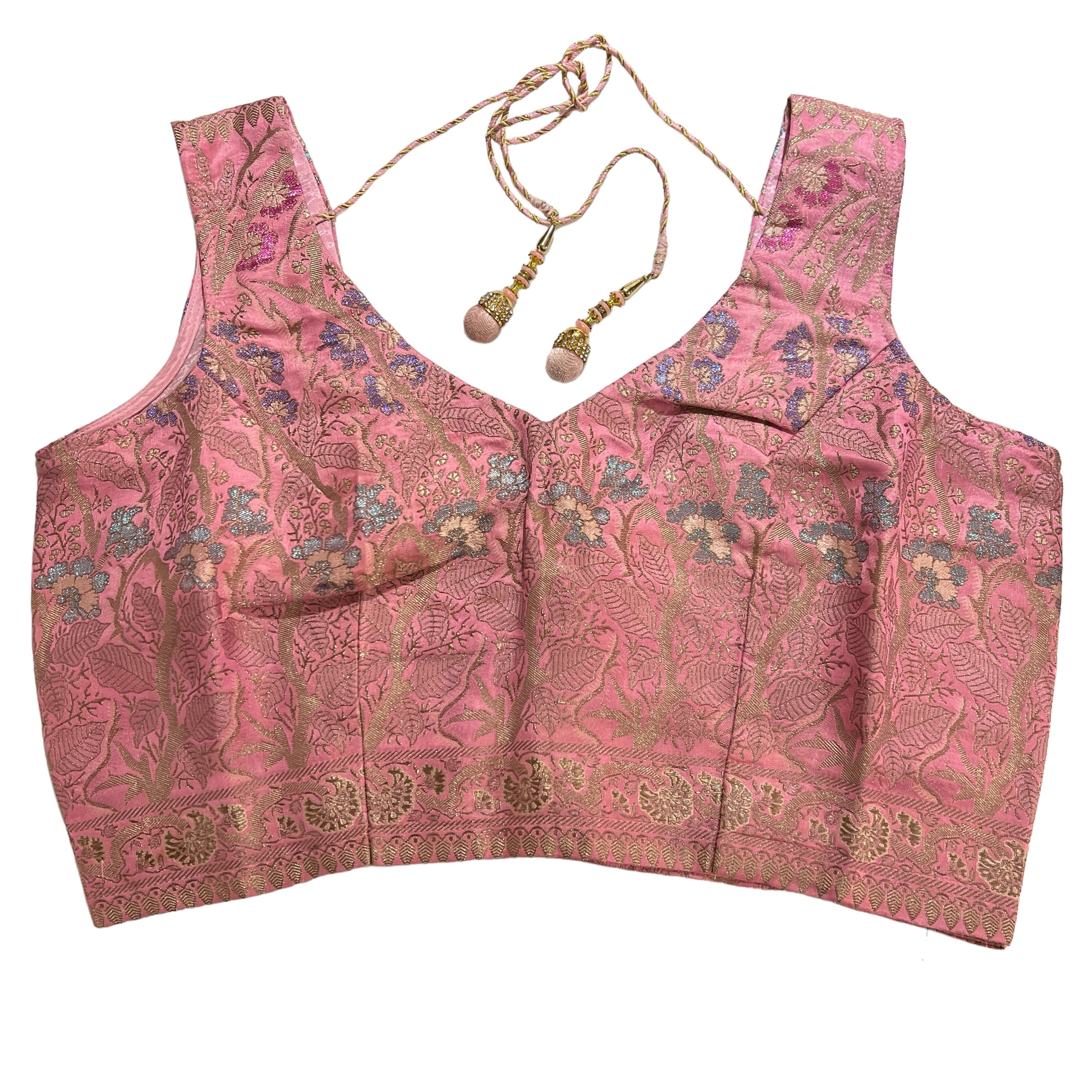 Brocade Saree Blouses-Size 42 - Vintage India NYC