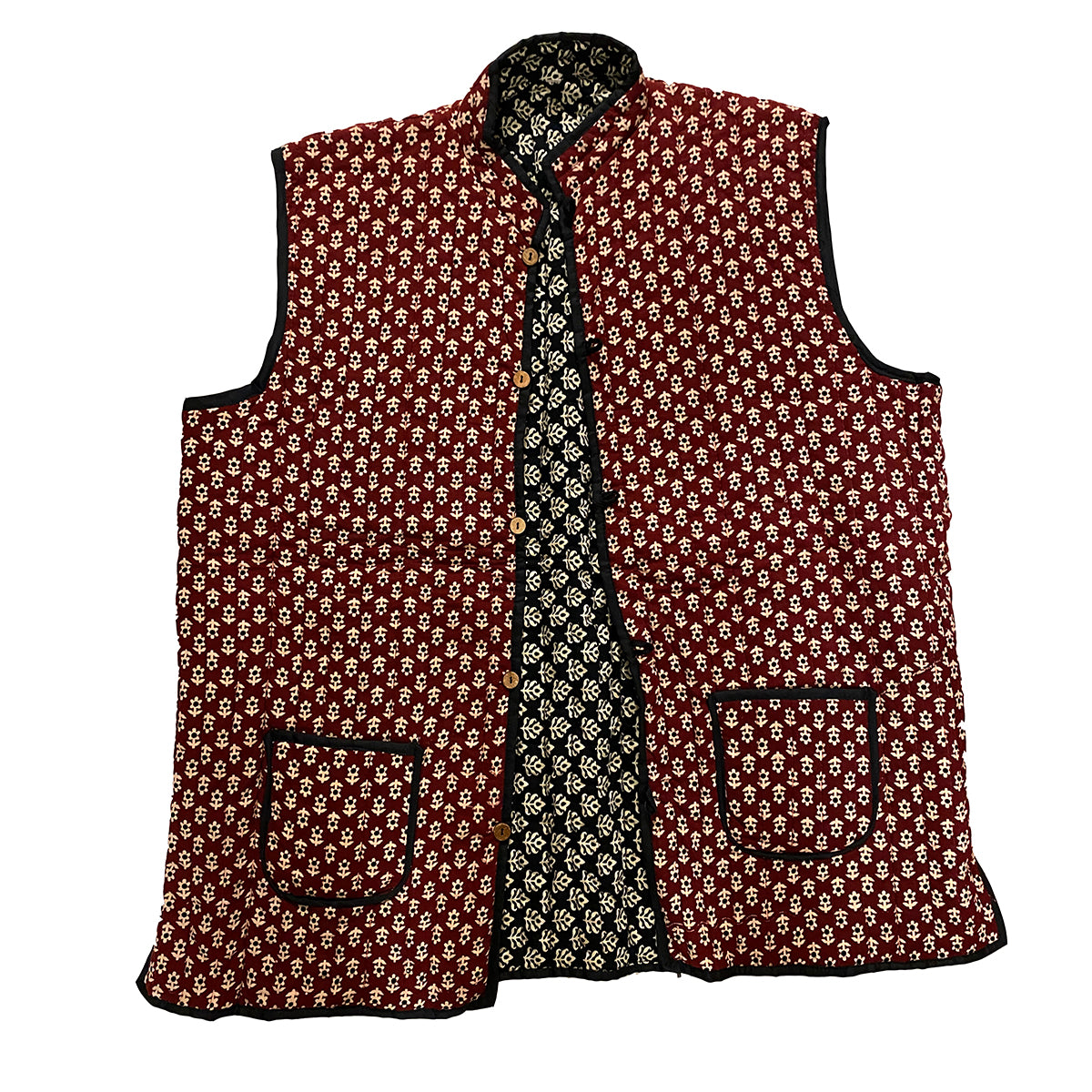 Mens Reversible Quilted Vests - Vintage India NYC