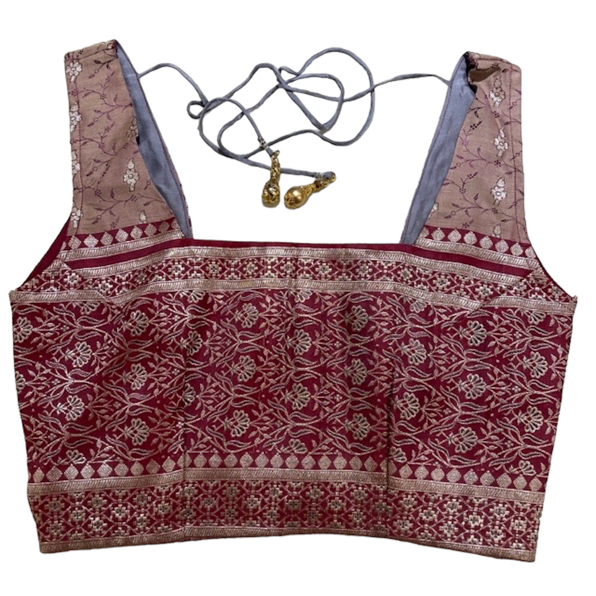 Brocade Saree Blouses-Size 32 - Vintage India NYC
