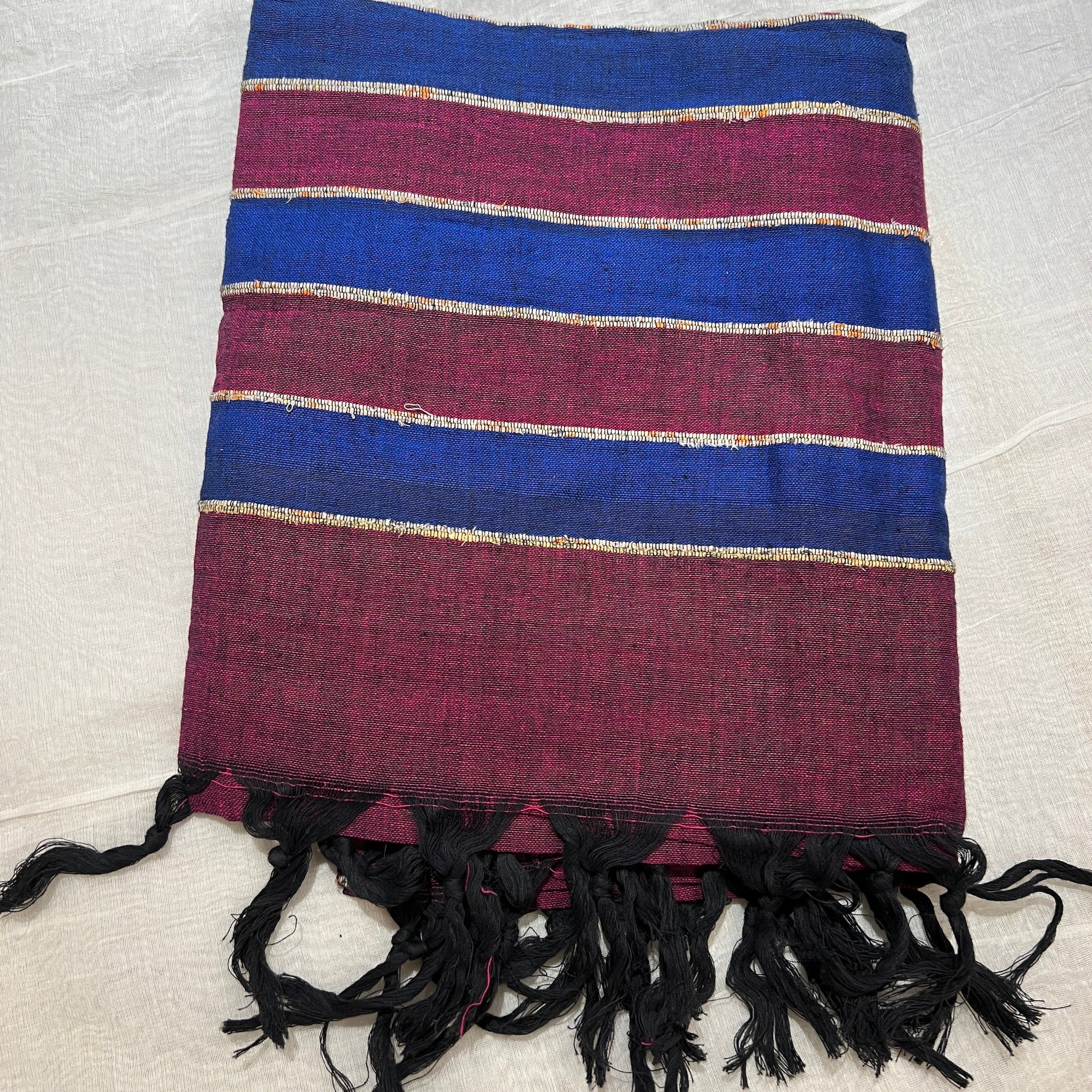 Handwoven Cotton Khadi Shawls-Various Colors - Vintage India NYC
