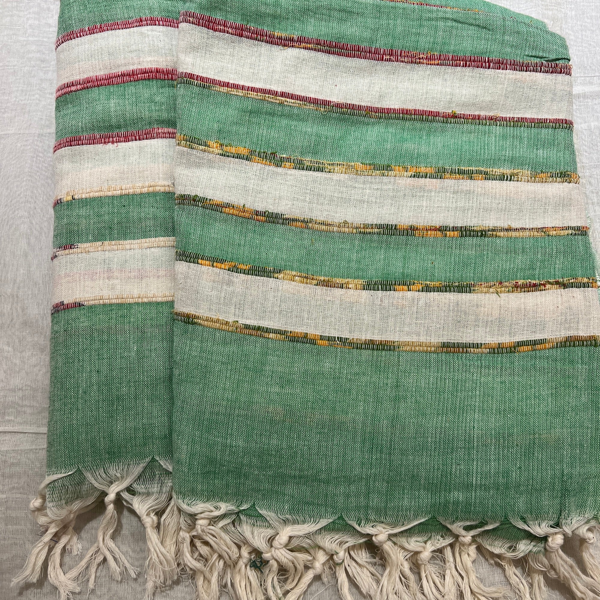 Handwoven Cotton Khadi Shawls-Various Colors - Vintage India NYC