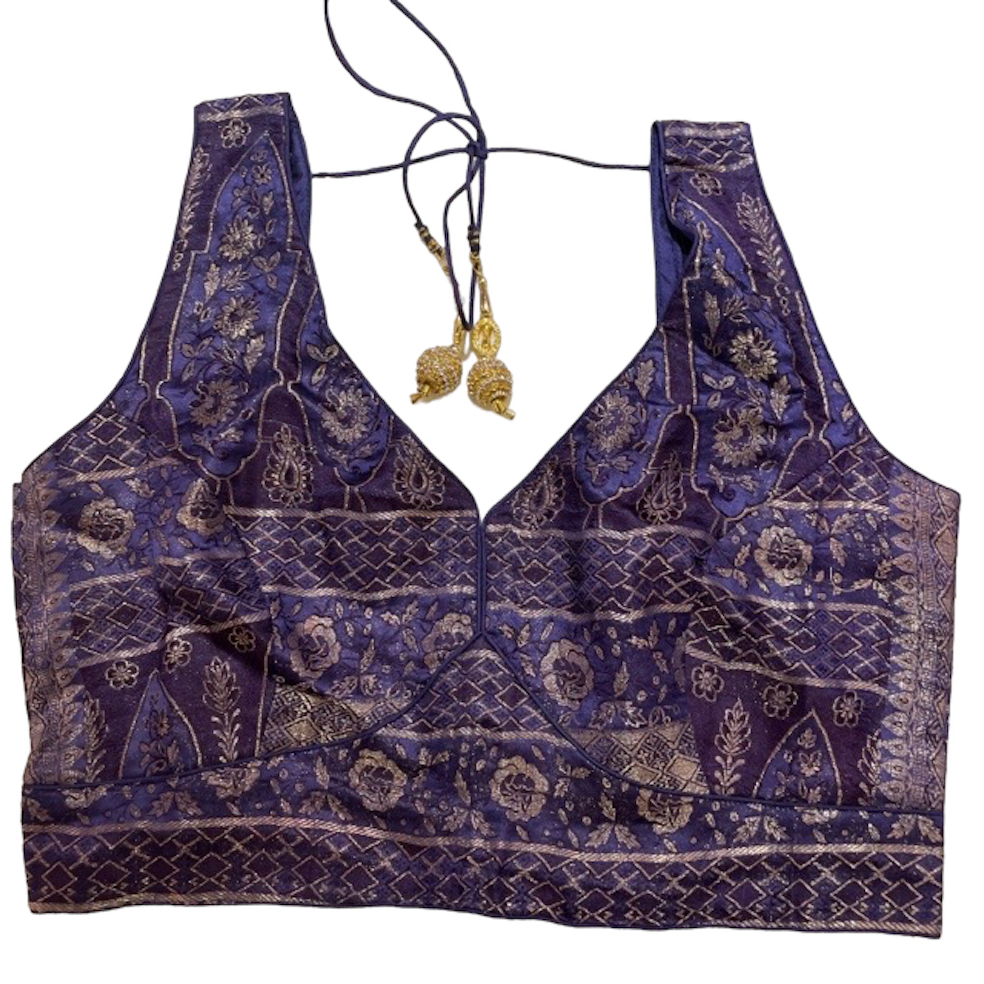 Brocade Saree Blouses-Size 36 - Vintage India NYC