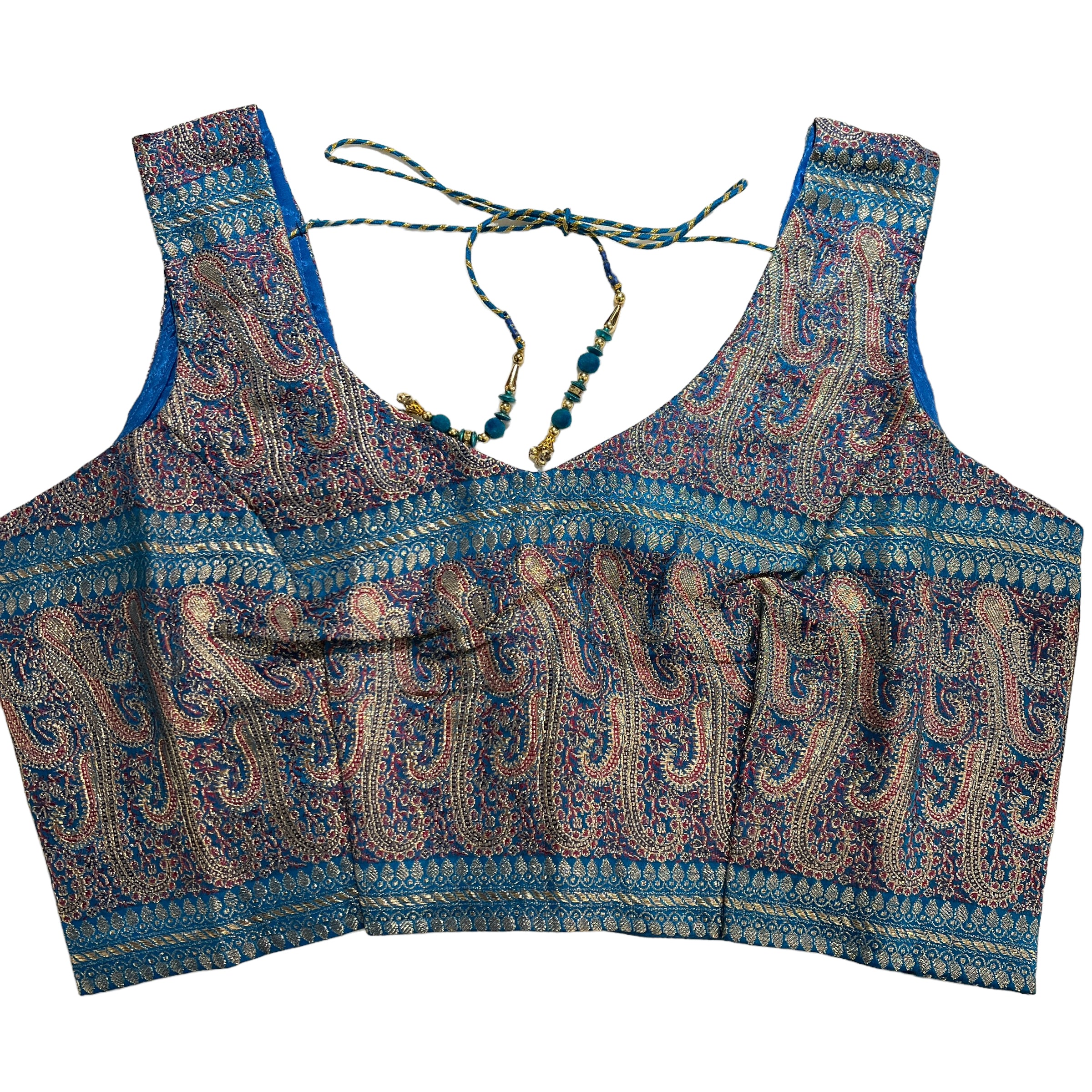 Brocade Saree Blouses-Size 42 - Vintage India NYC