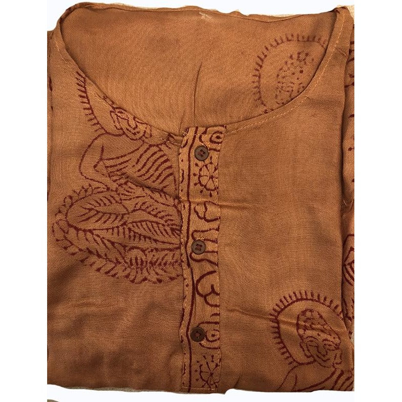 Om print shirt - Vintage India NYC
