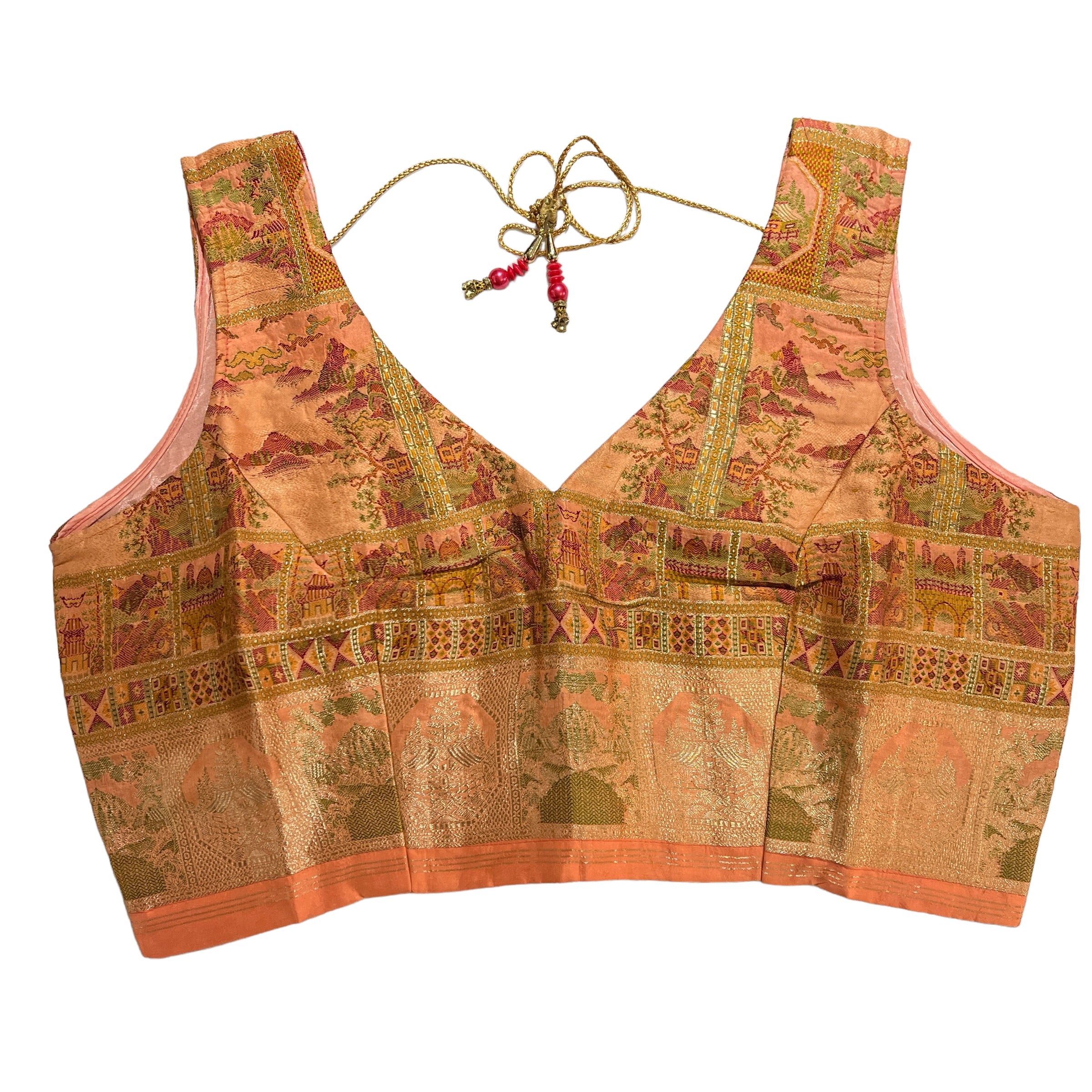Brocade Saree Blouses-Size 42 - Vintage India NYC