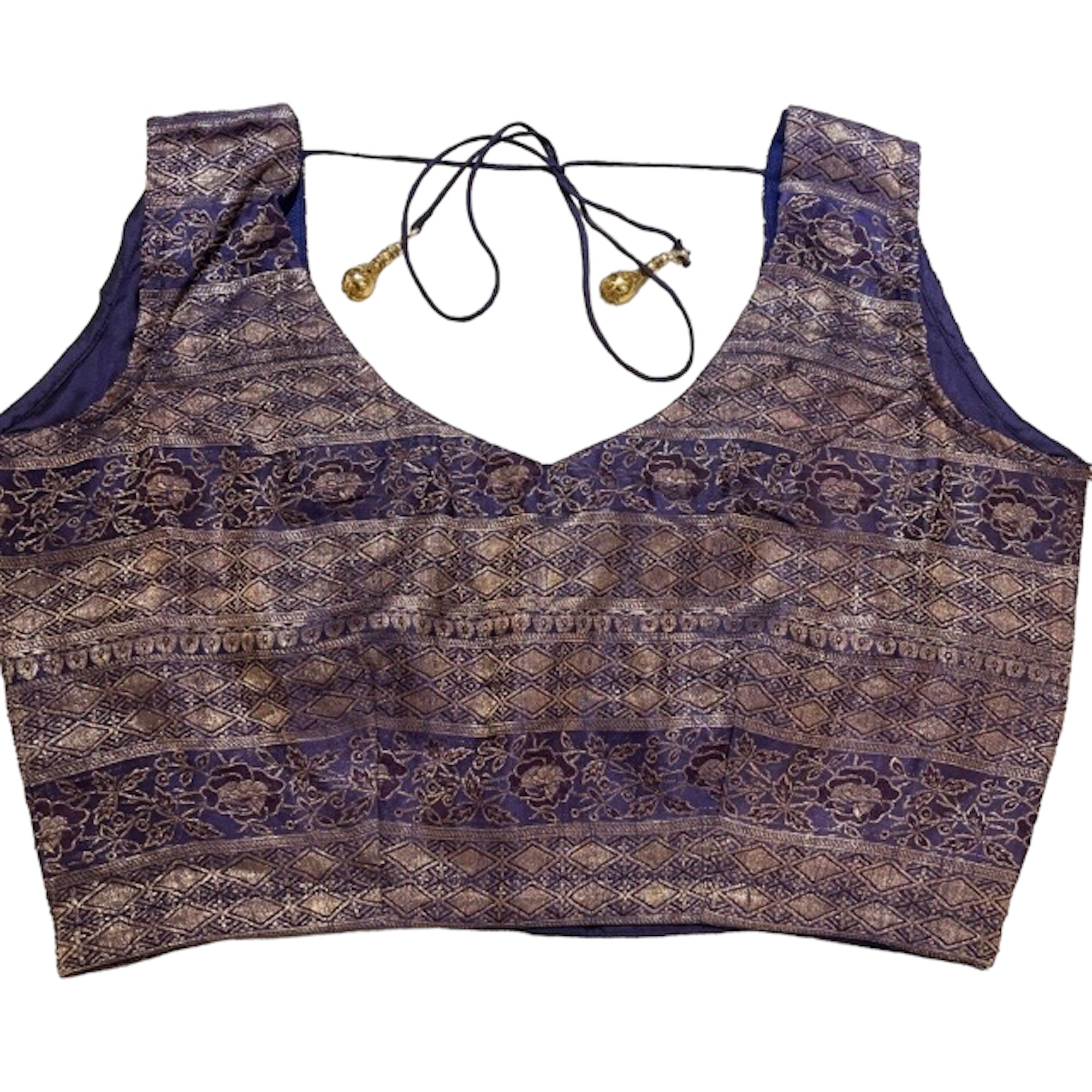 Brocade Saree Blouses-Size 38 - Vintage India NYC