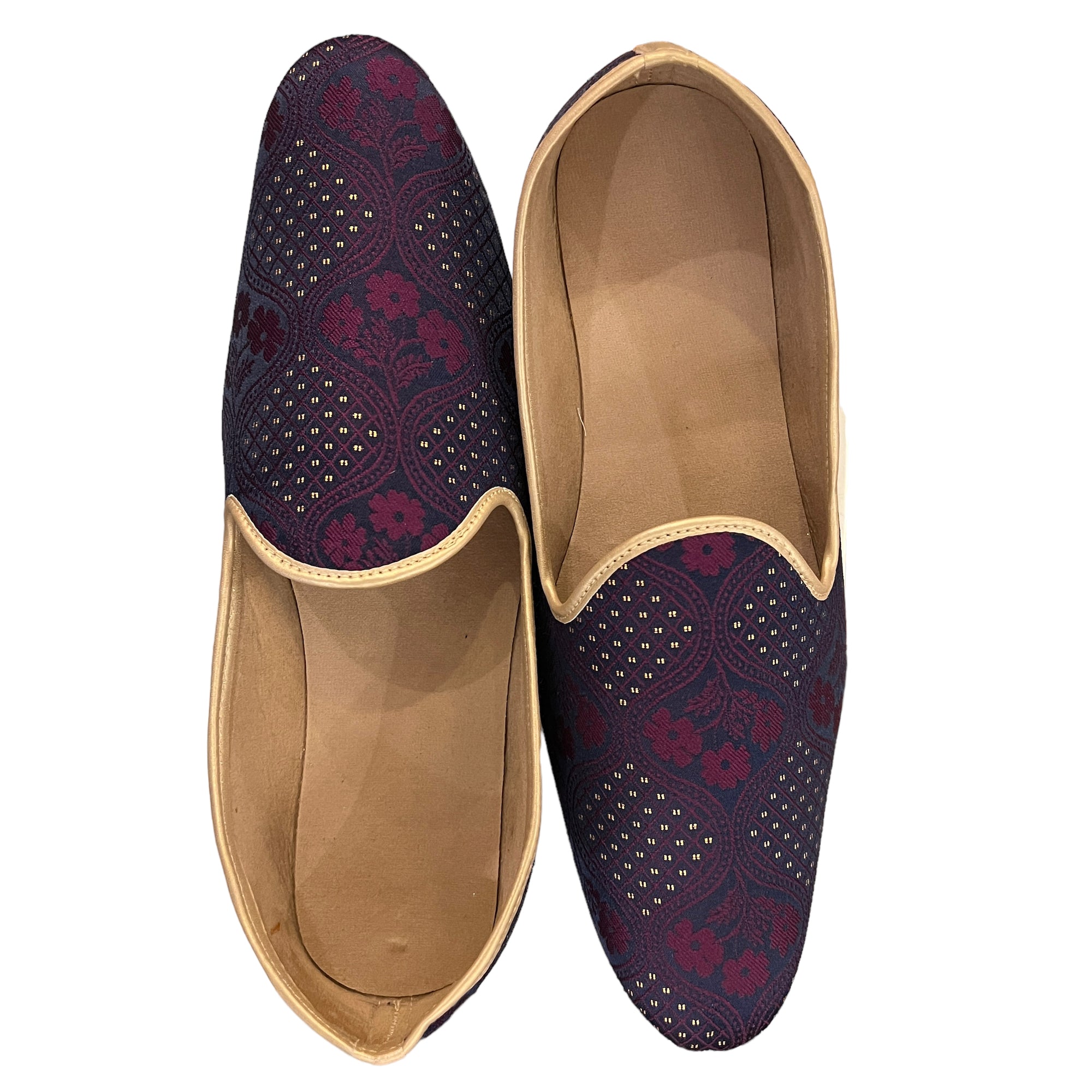 YD Purple Brocade Loafer - Vintage India NYC