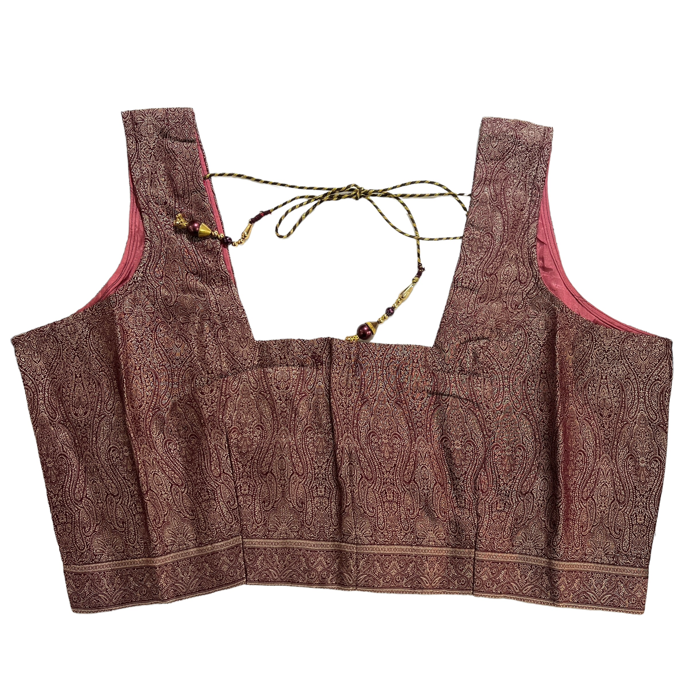 Brocade Saree Blouses-Size 42 - Vintage India NYC