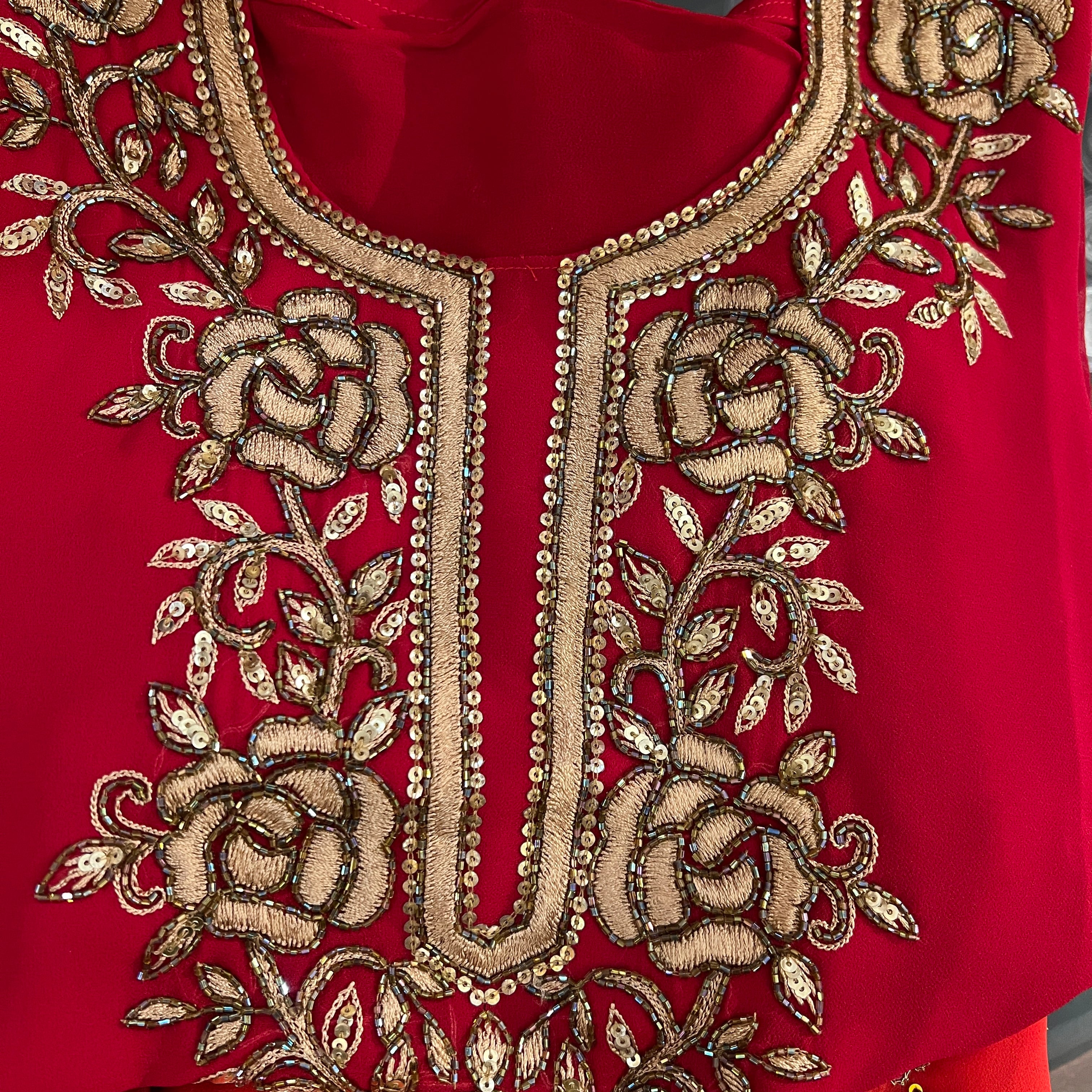 DT Georgette Kurti Size 38 - Vintage India NYC