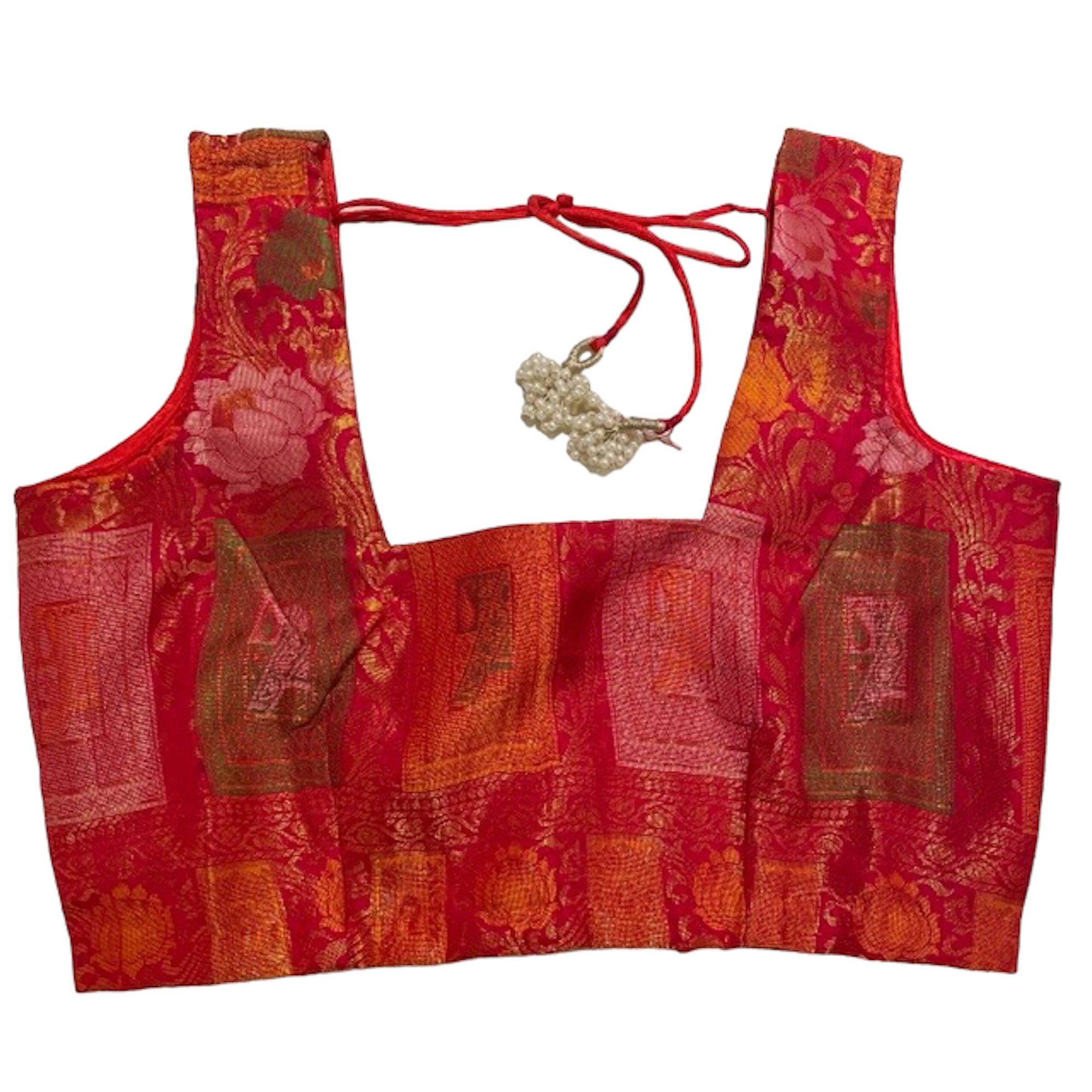 Brocade Saree Blouses-Size 36 - Vintage India NYC
