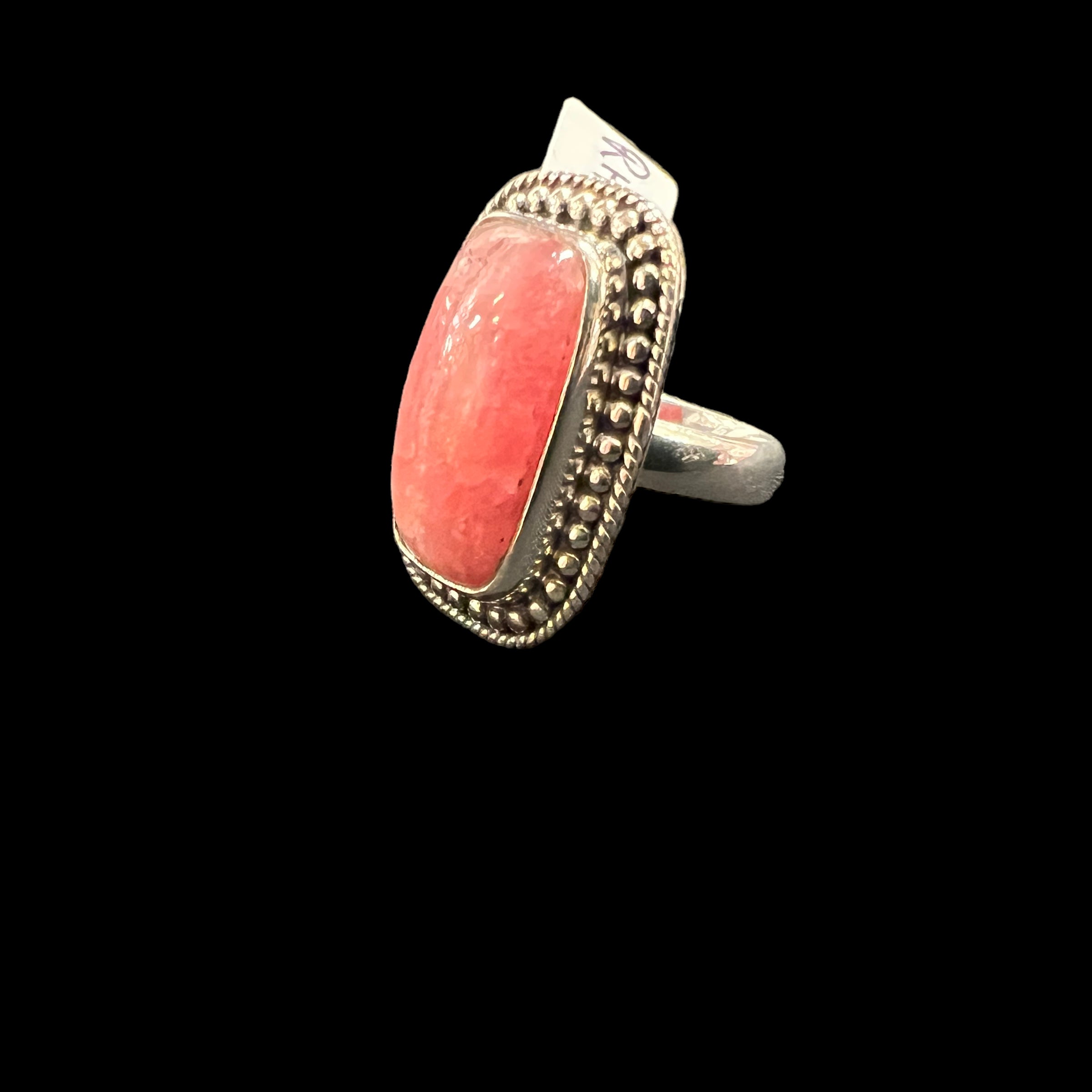 CT Medium Silver Stone Rings 2 - Vintage India NYC