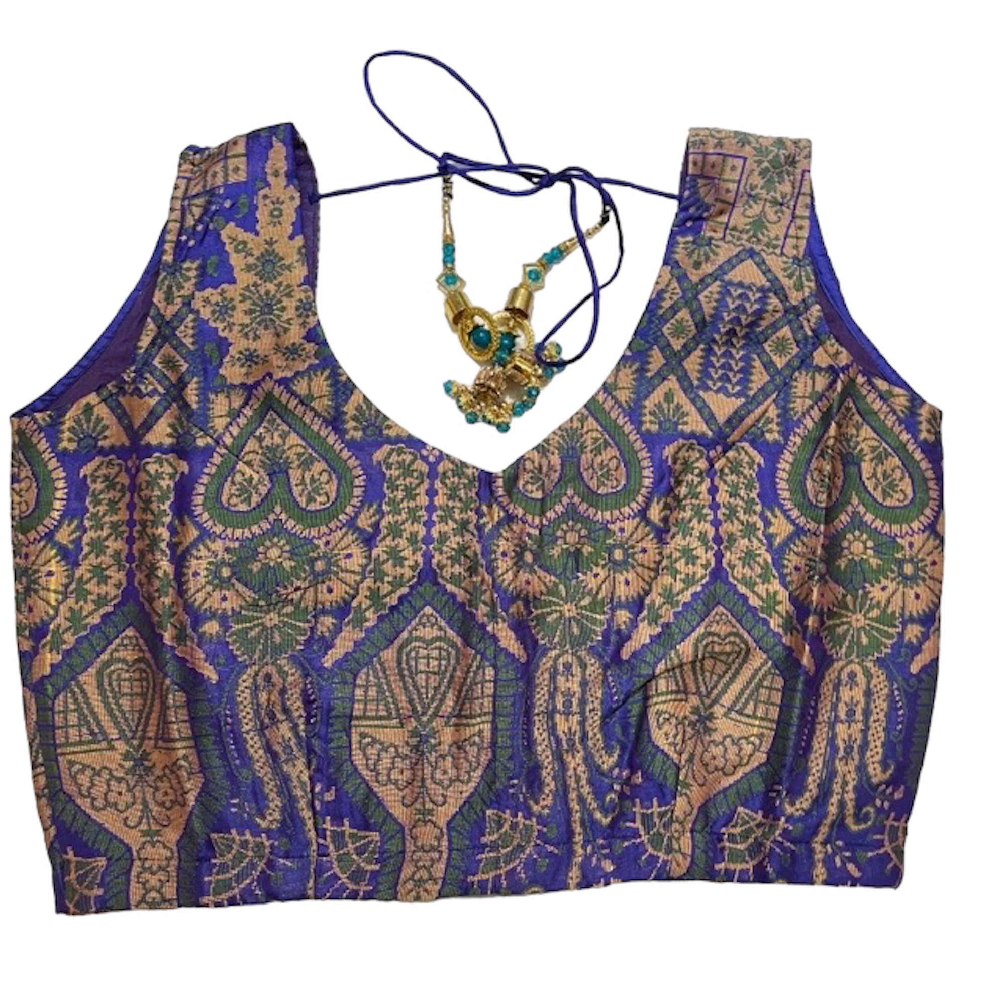 Brocade Saree Blouses-Size 42 - Vintage India NYC