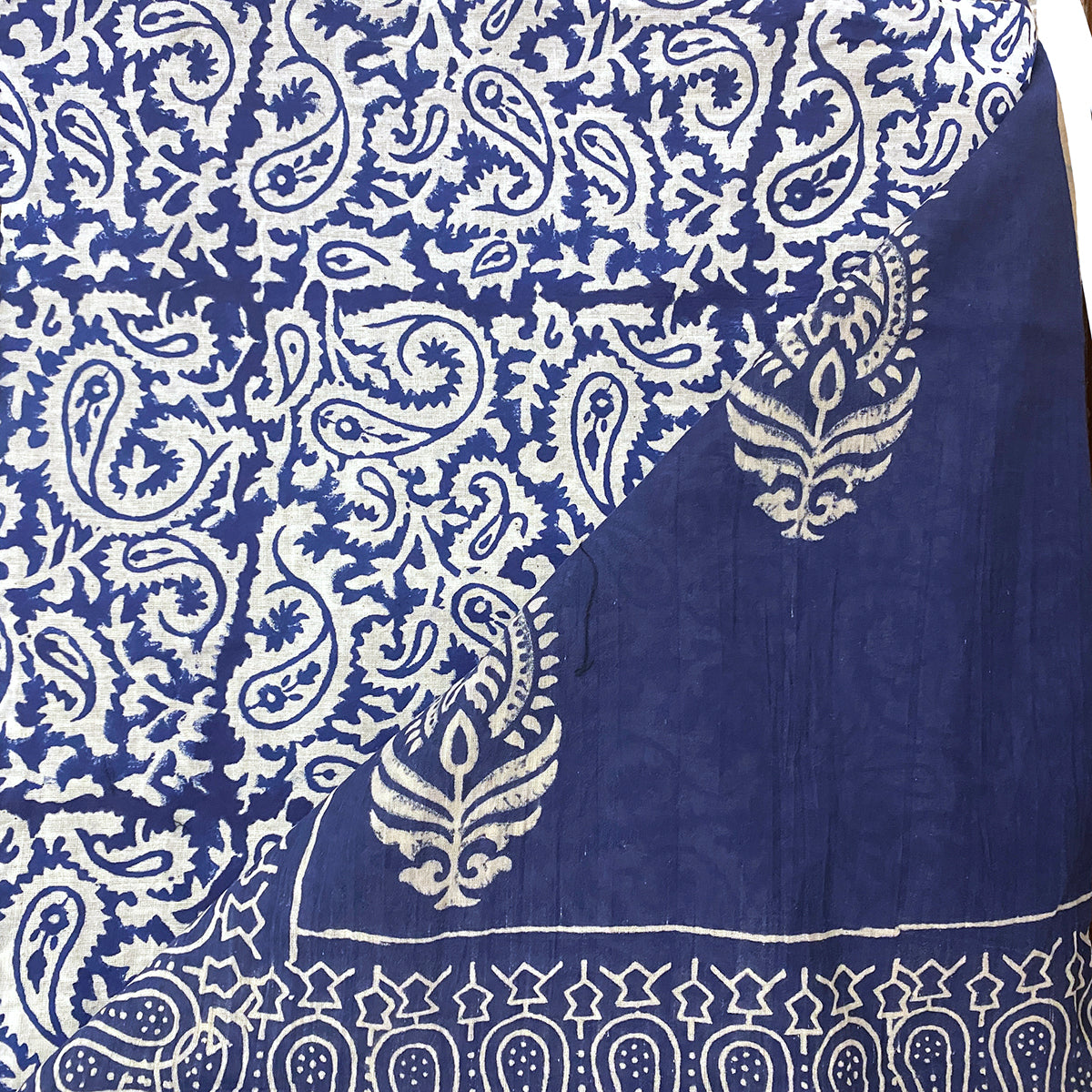 SC Reversible Blockprint Duvet Covers - Indigo - Vintage India NYC