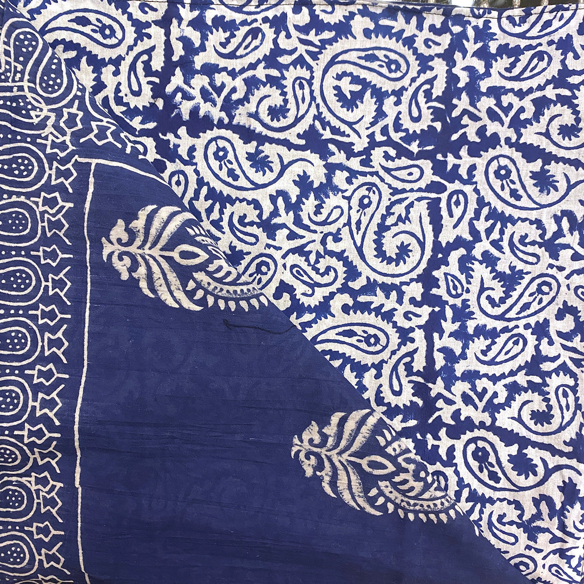 SC Reversible Blockprint Duvet Covers - Indigo - Vintage India NYC