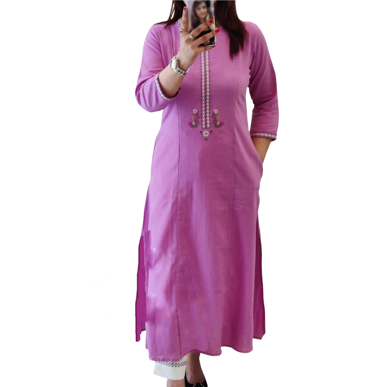 Lavender Kurta - Vintage India NYC