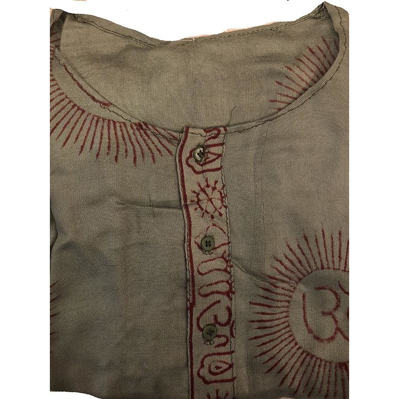 Om print shirt - Vintage India NYC