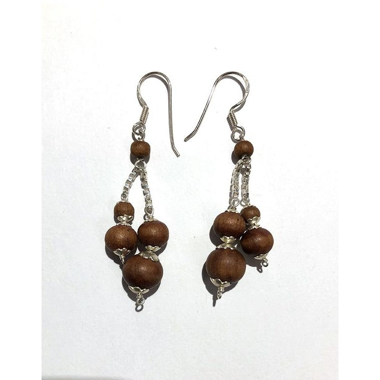 VD Sandalwood Earrings - Vintage India NYC