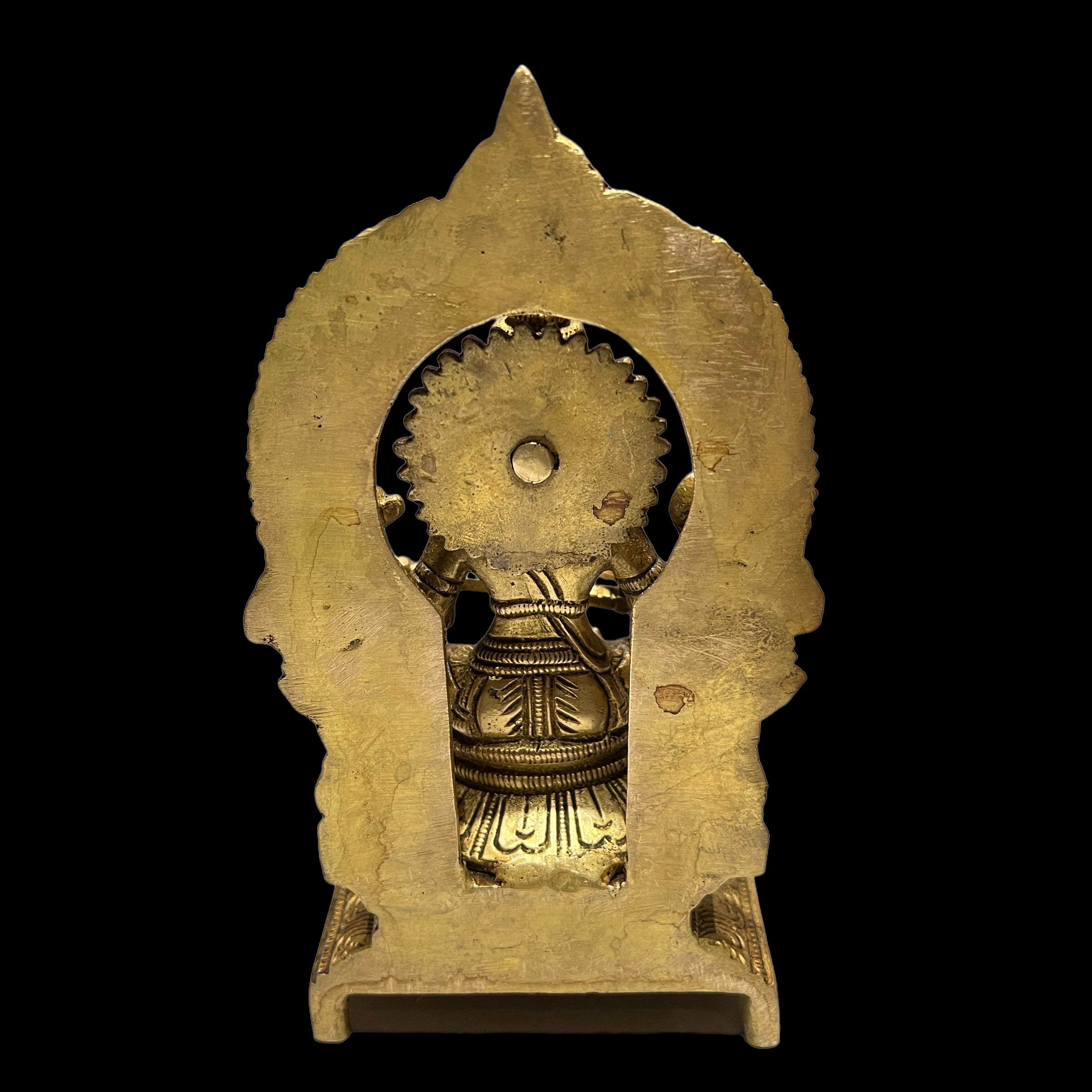GM Brass Saraswati 1412- 7.5 inches - Vintage India NYC
