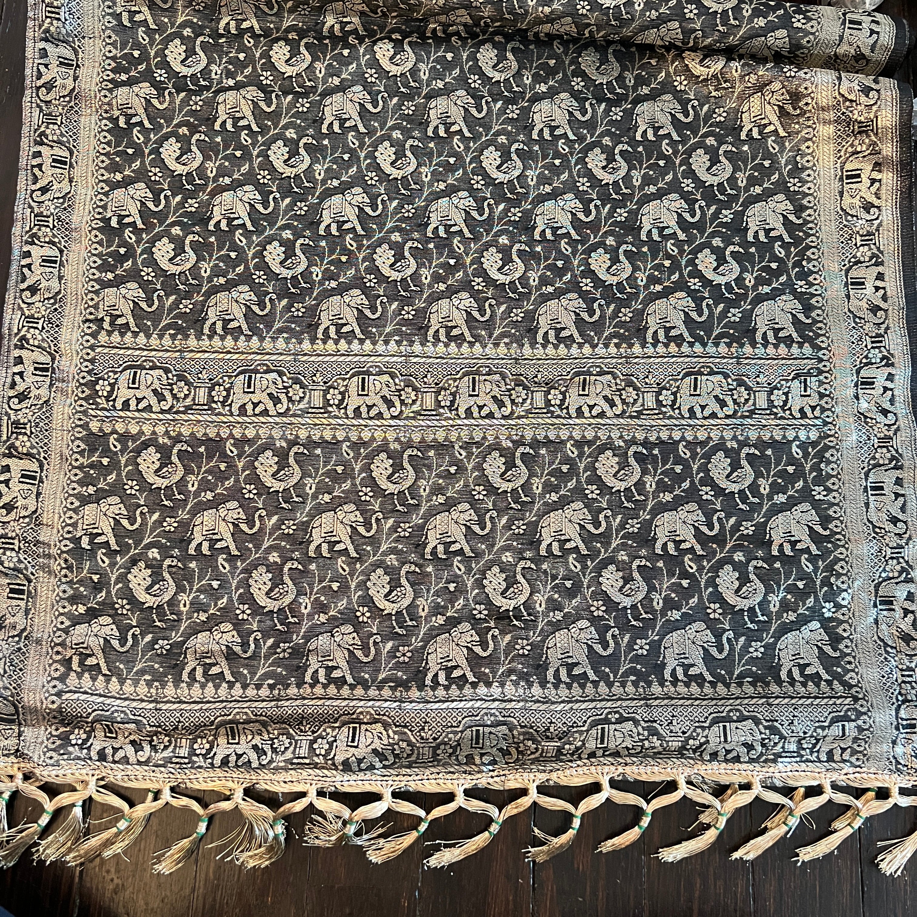 LH Banarsi SilkTable Runners-2 Styles - Vintage India NYC