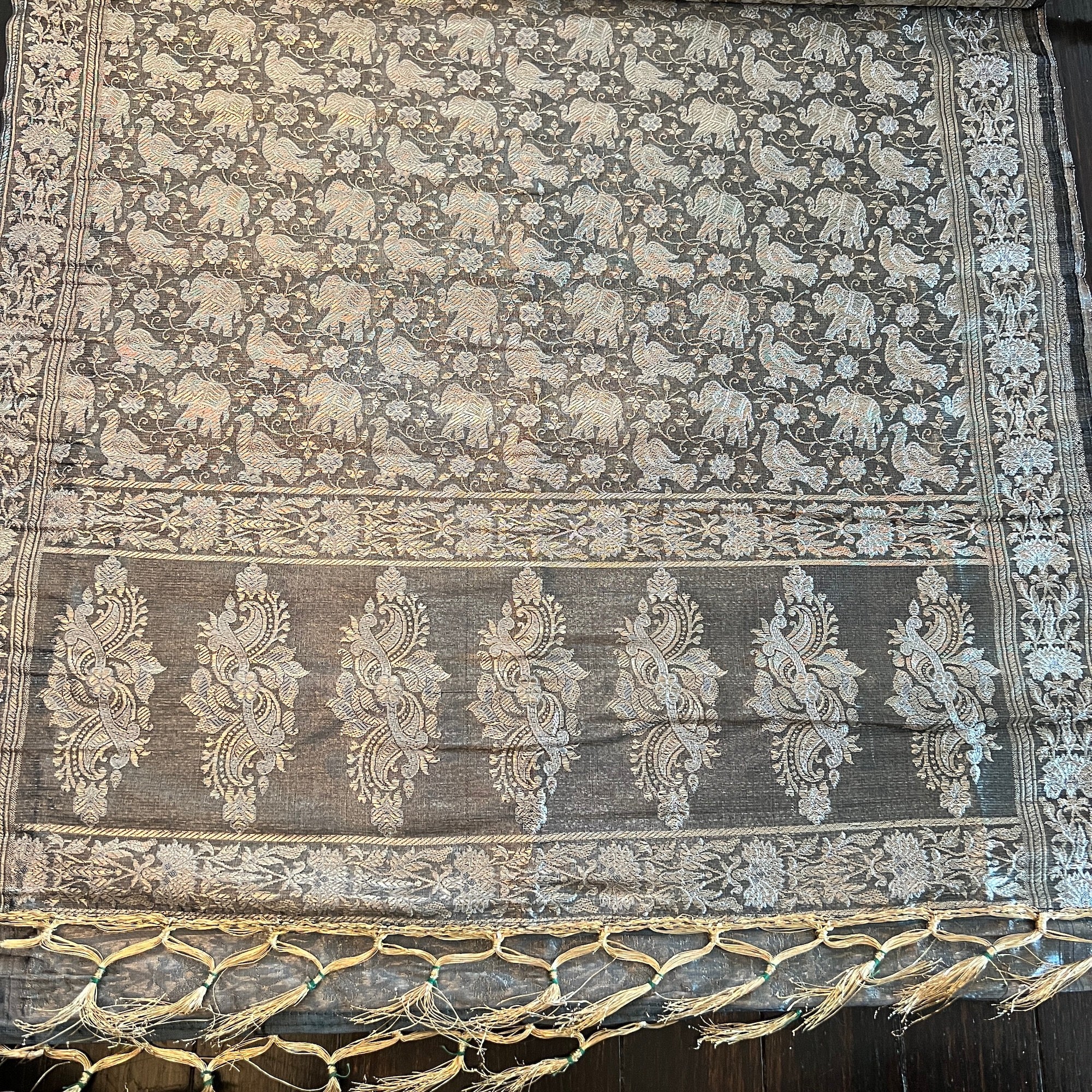 LH Banarsi SilkTable Runners-2 Styles - Vintage India NYC