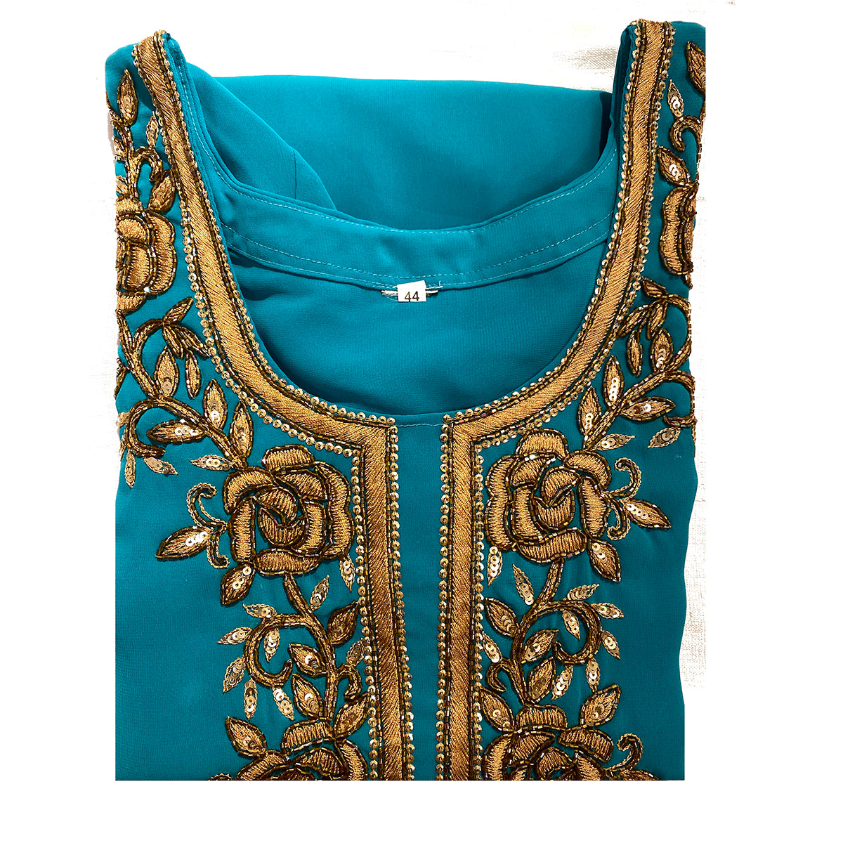 DT Georgette Kurti Size 44 - Vintage India NYC