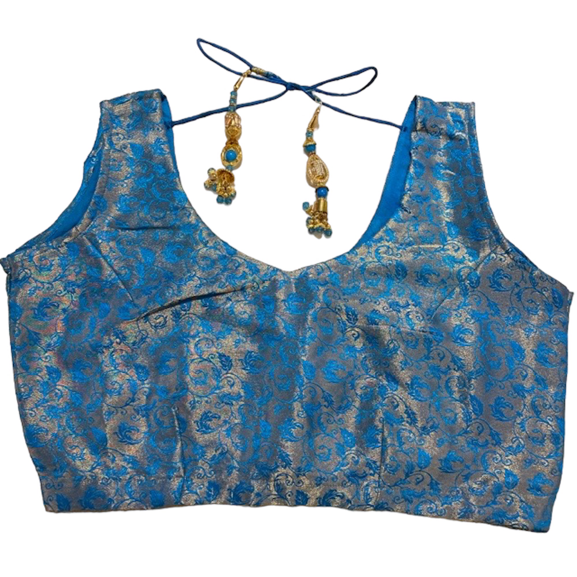 Brocade Saree Blouses-Size 38 - Vintage India NYC