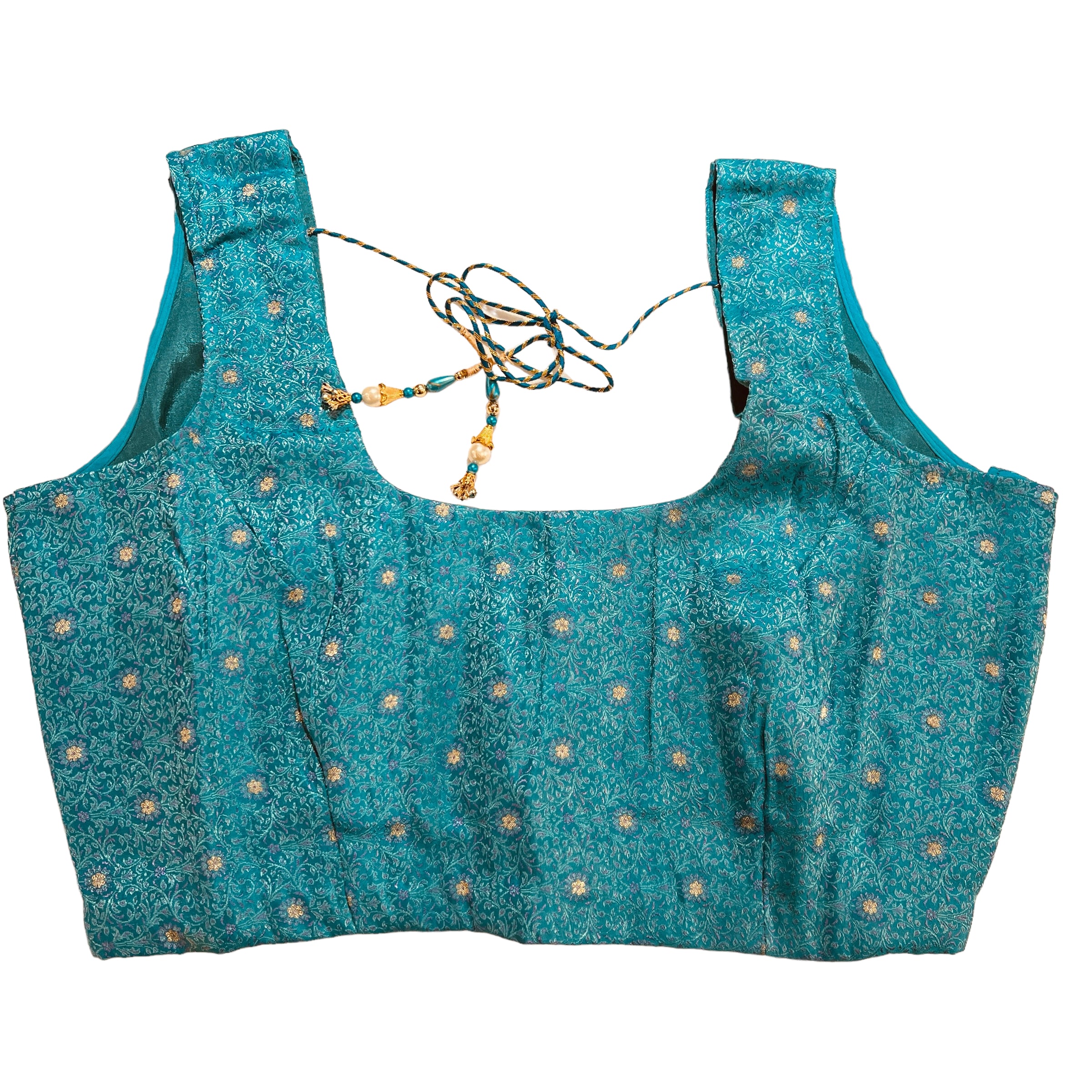 Brocade Saree Blouses-Size 42 - Vintage India NYC