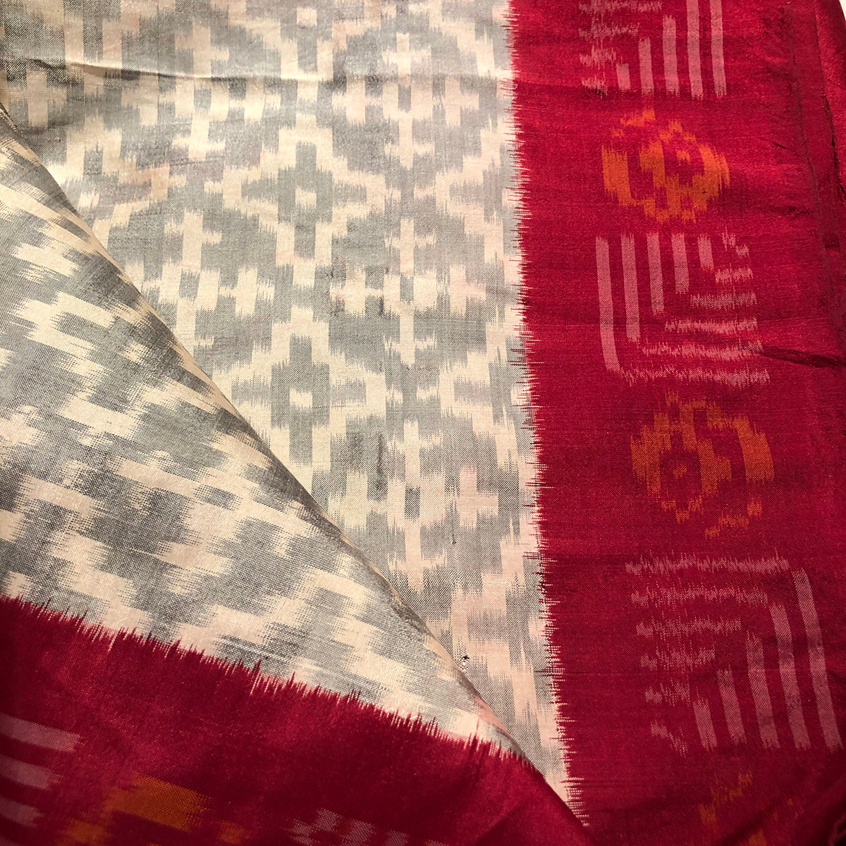 VM Ikat Silk Saree 12 - Vintage India NYC