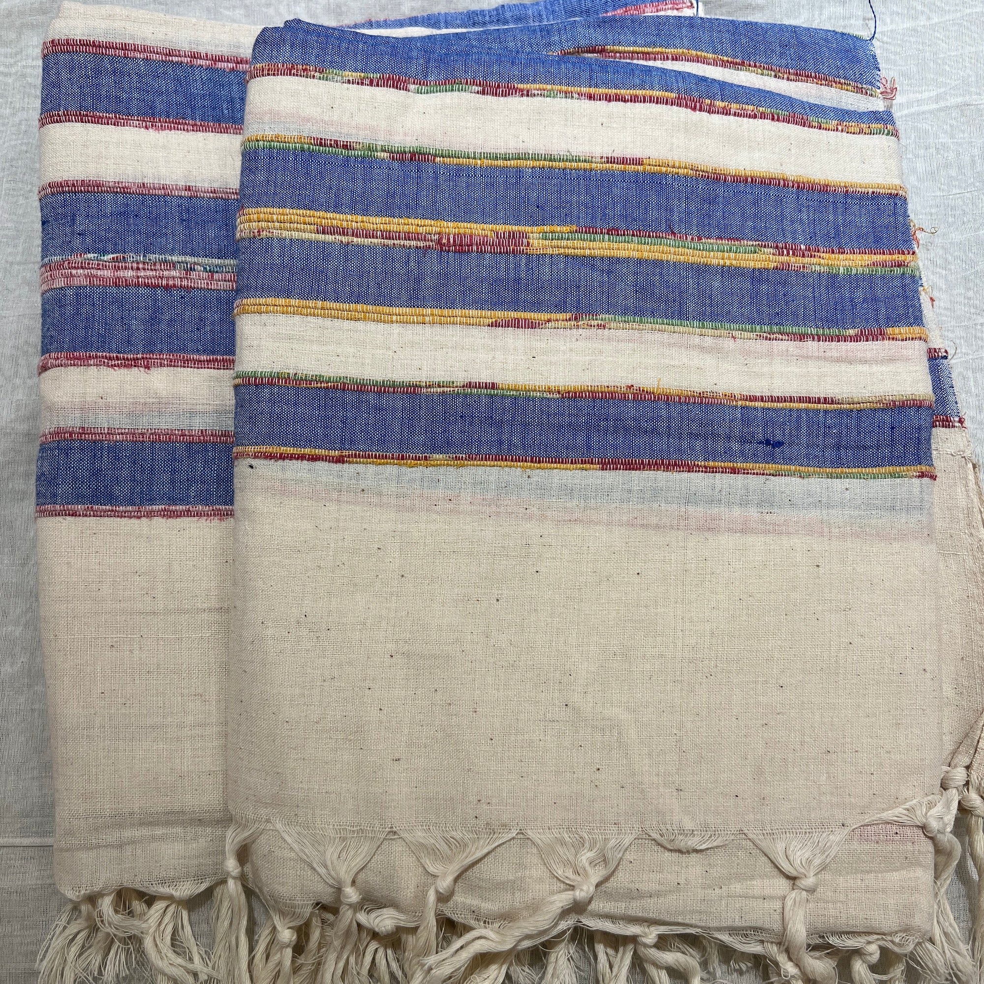 Handwoven Cotton Khadi Shawls-Various Colors - Vintage India NYC