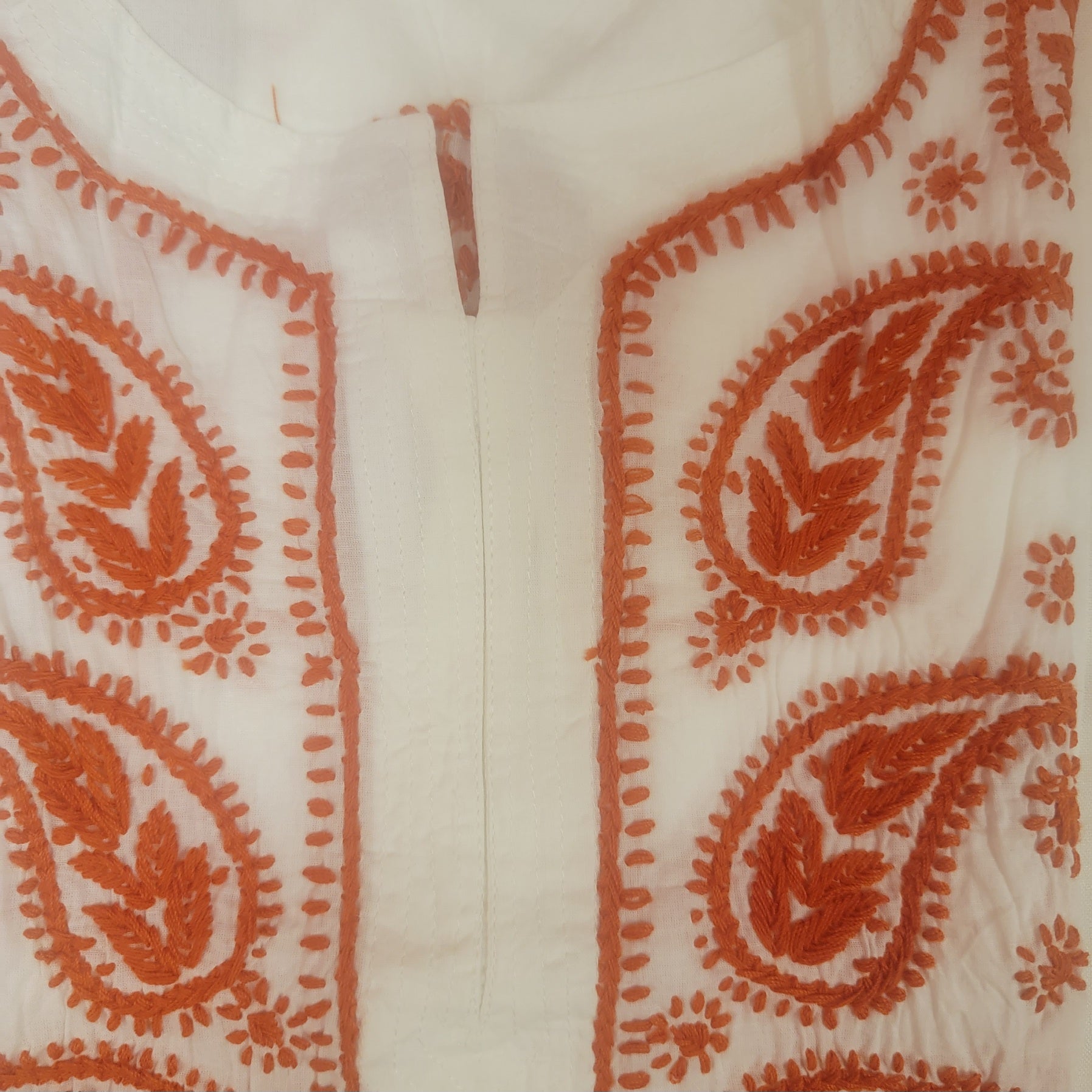 AR Short Embroidered Cotton Tunic Kurti-L - Vintage India NYC