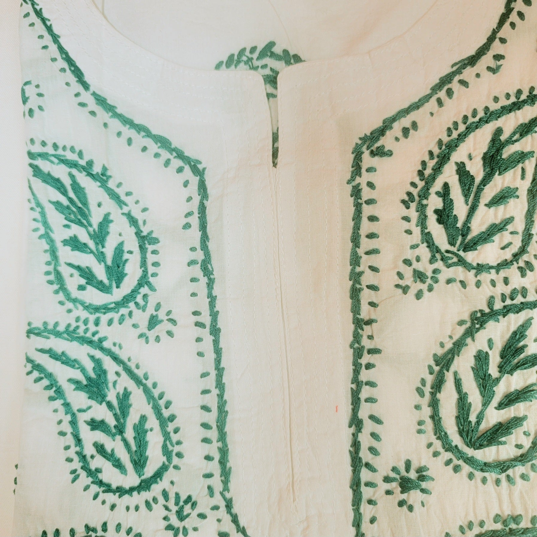 AR Short Embroidered Cotton Tunic Kurti-XL - Vintage India NYC