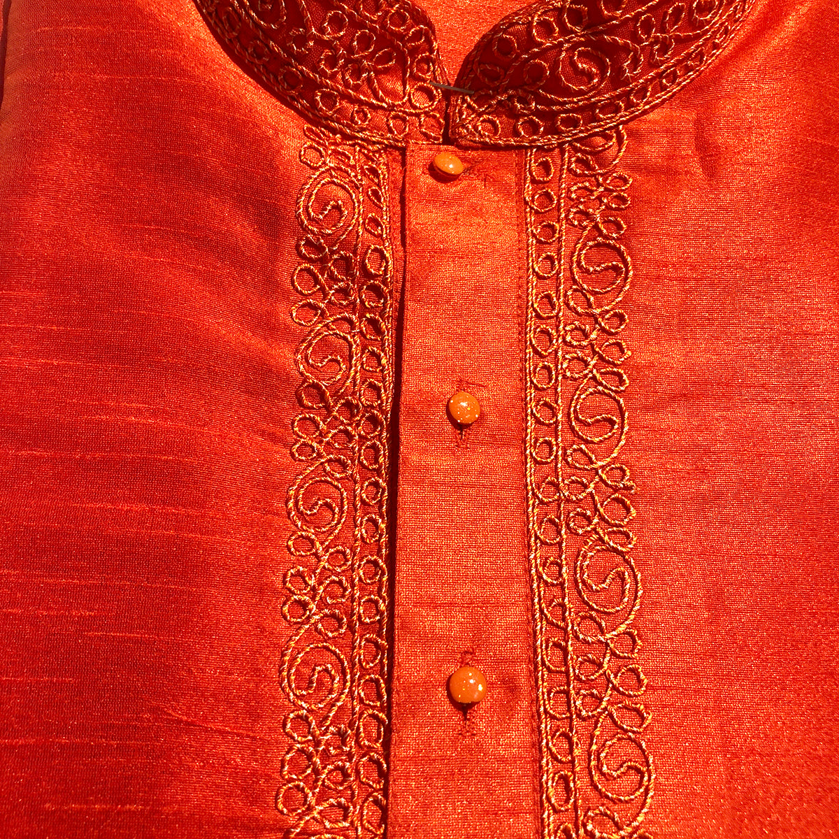 YD Orange Kurta - Vintage India NYC