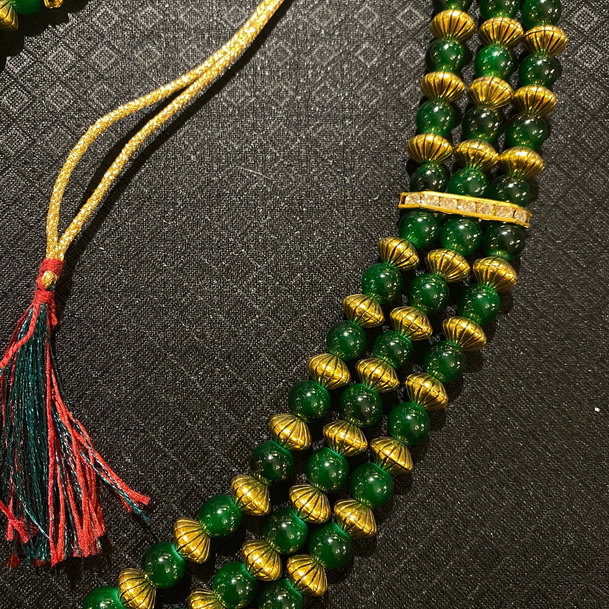 YD Dulha Kantha- Dark Green & Gold - Vintage India NYC