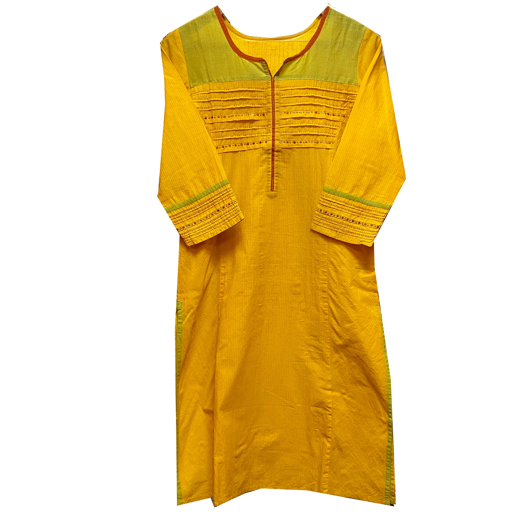 Fab India Yellow Kurti - Vintage India NYC