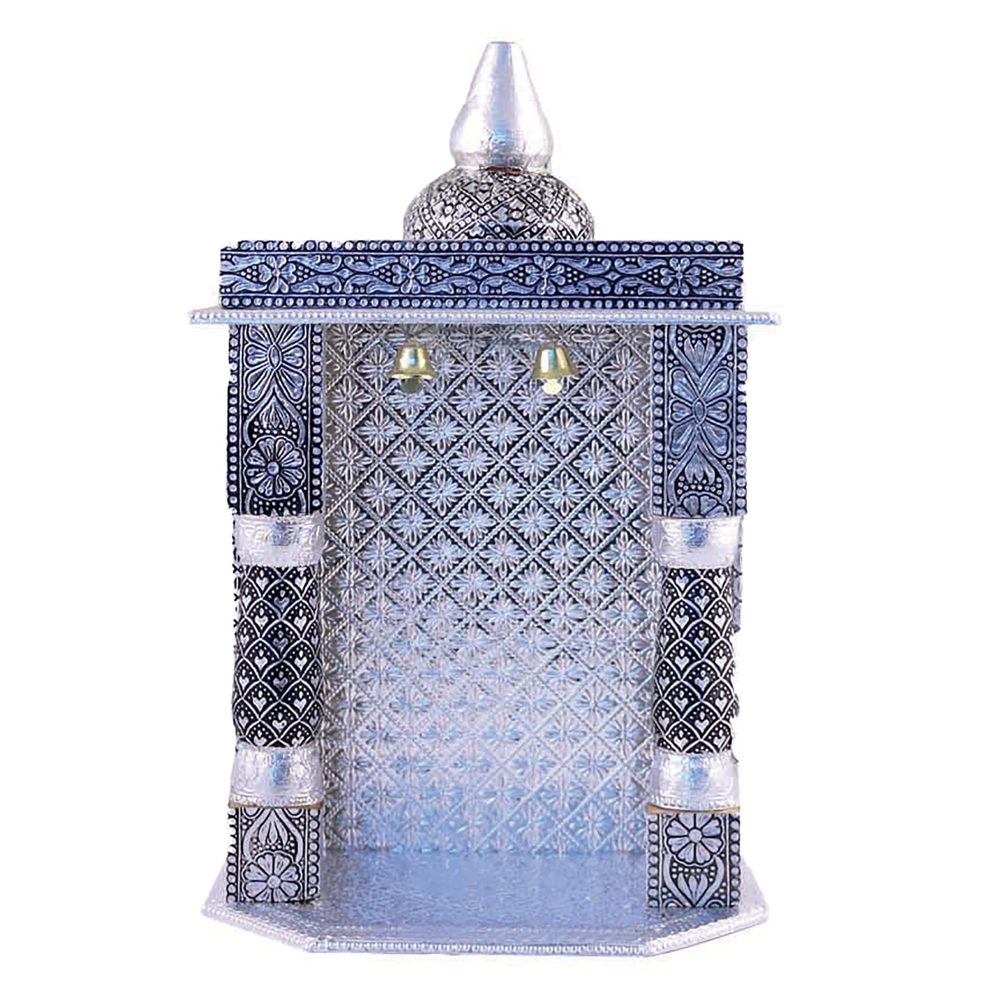 Temple Silver Wrapped Wooden - Vintage India NYC