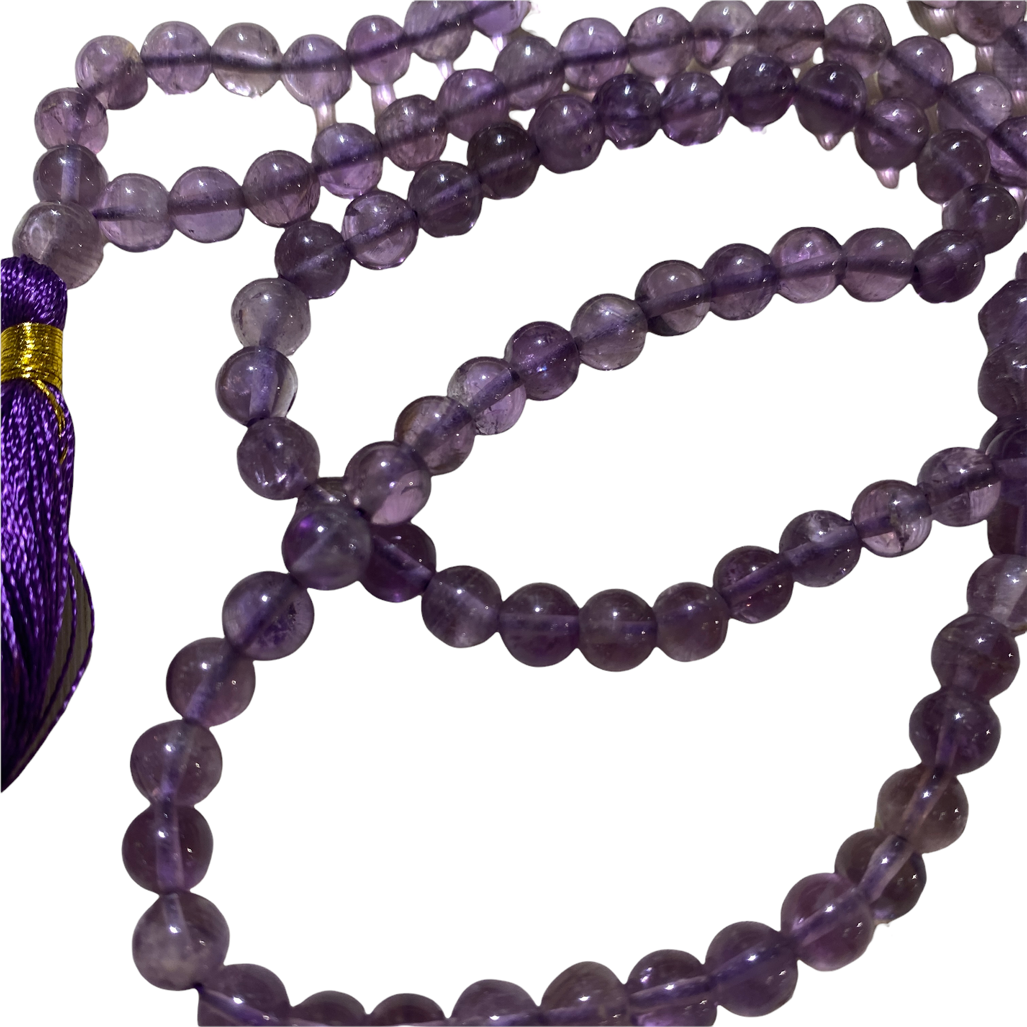 108 Bead Amethyst Mala - Vintage India NYC