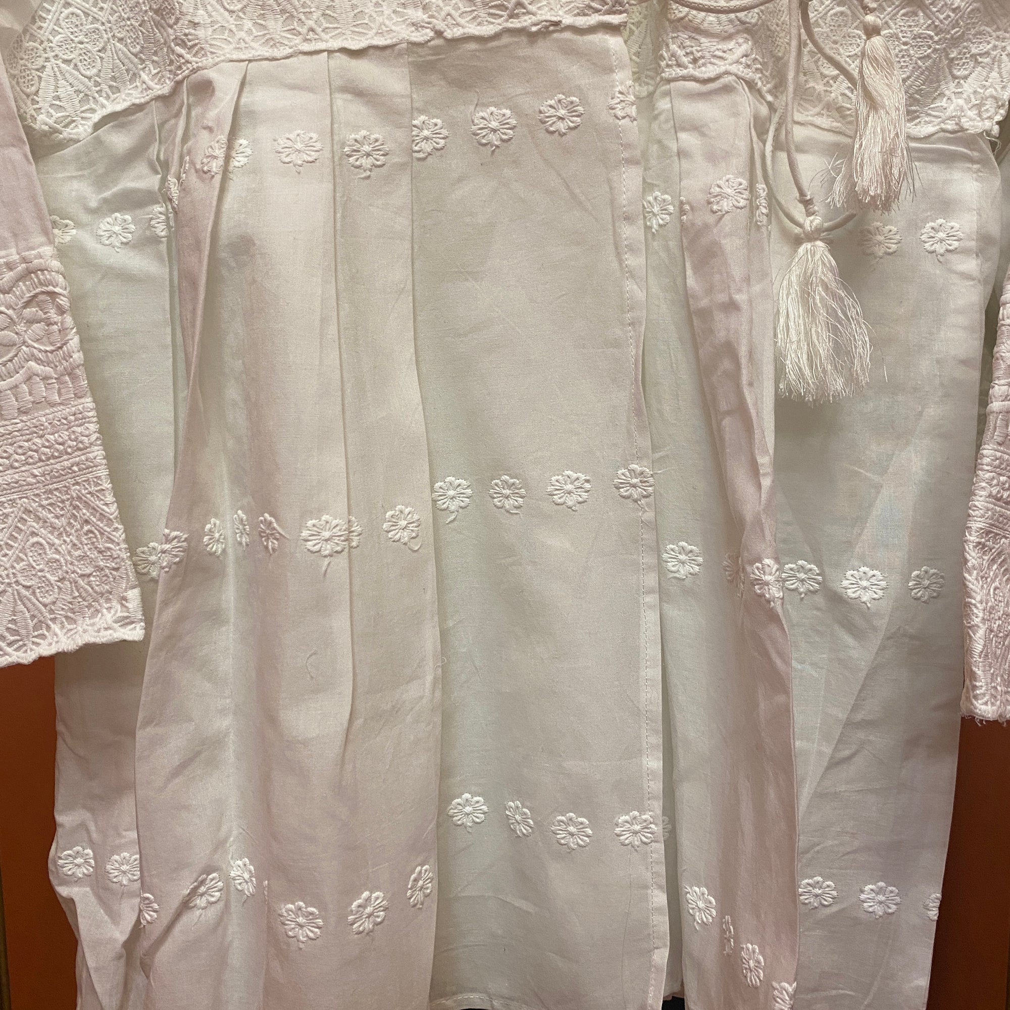 Side tie White Cotton Blouse - Vintage India NYC