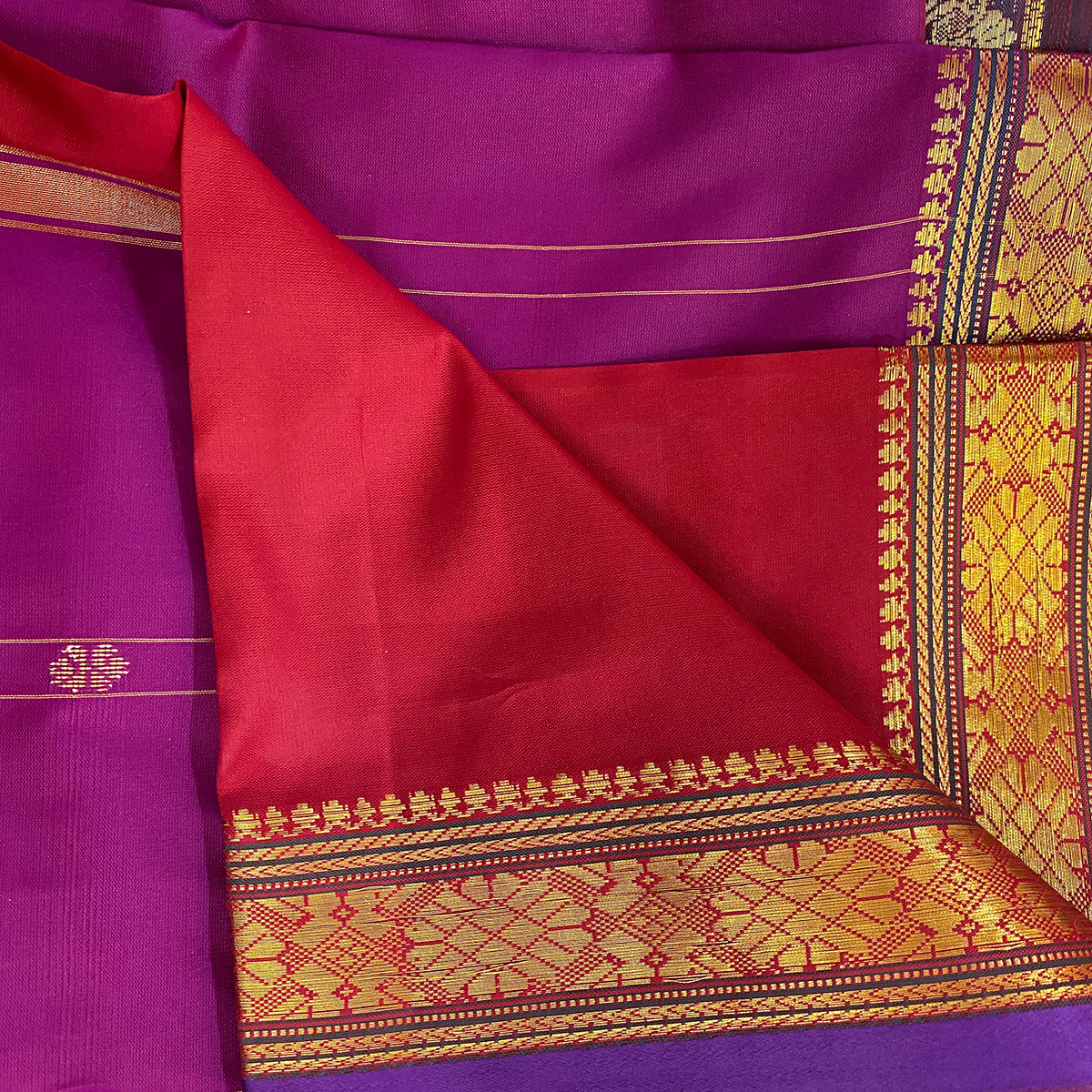 AR Saree with Brocade Border - Vintage India NYC