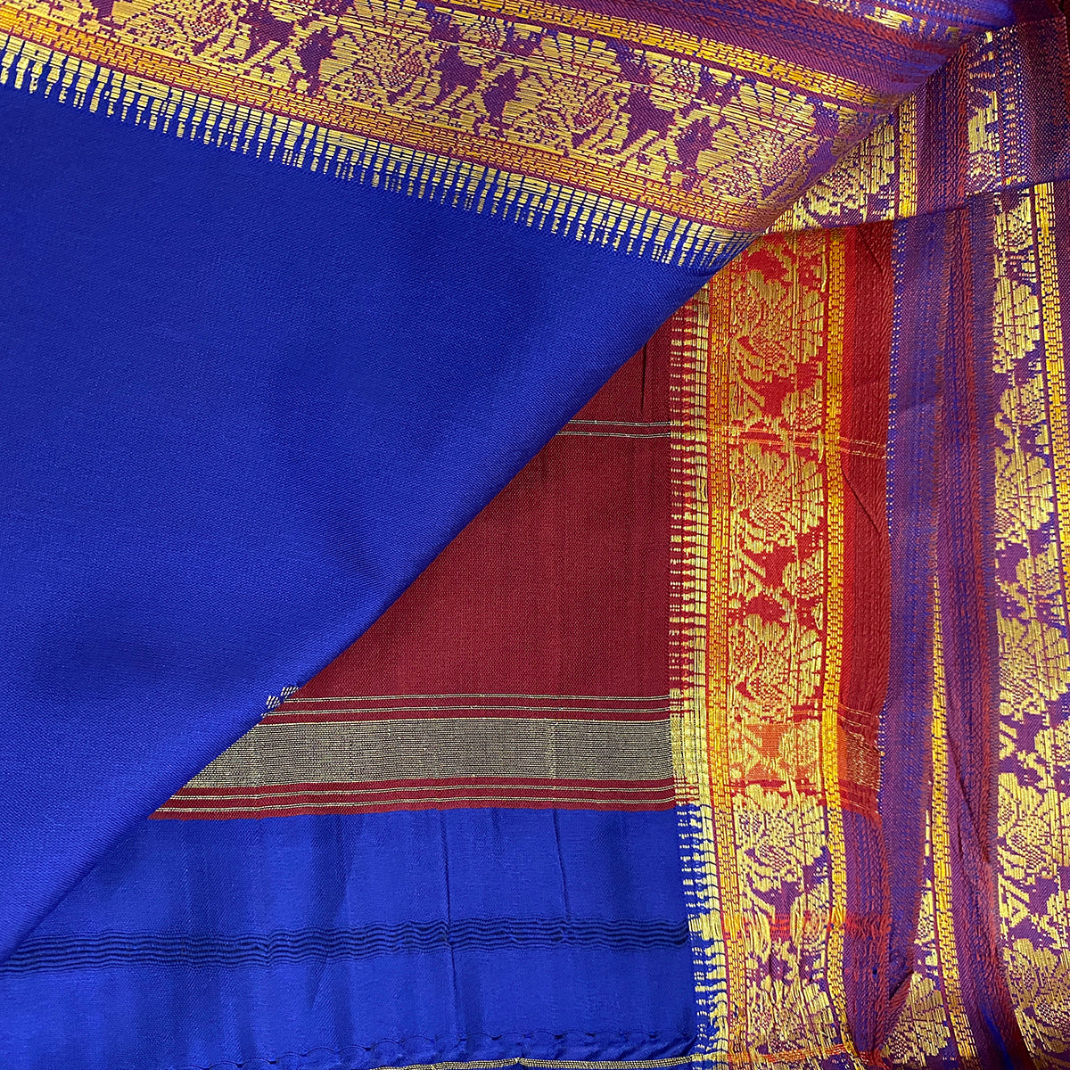 AR Saree with Brocade Border - Vintage India NYC