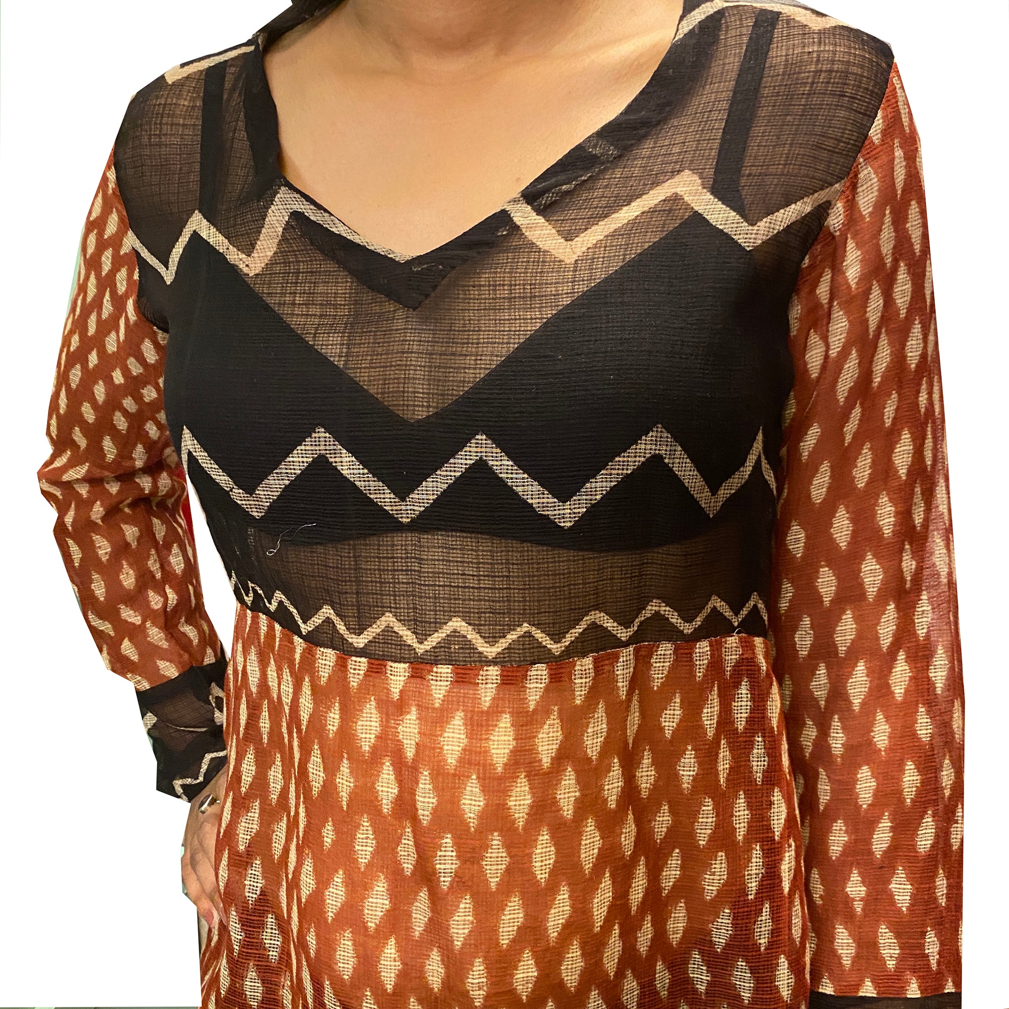 Handcrafted Dabu Top - Vintage India NYC