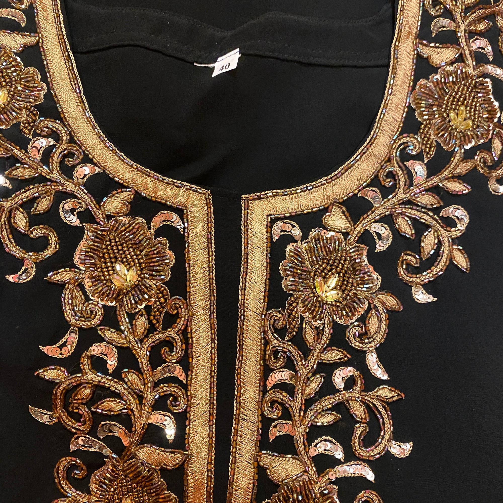 DT Georgette Kurti Size 40 - Vintage India NYC