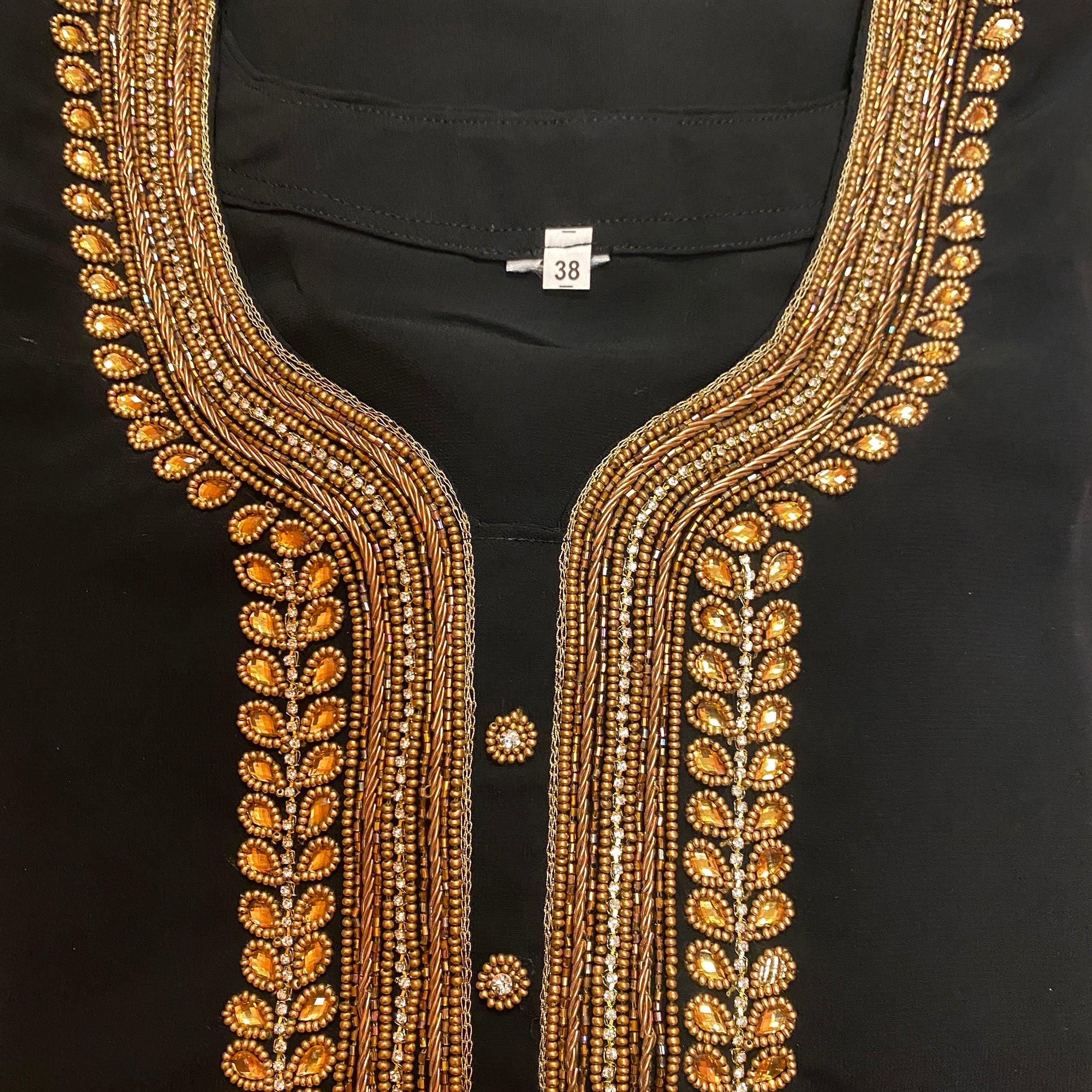 DT Georgette Kurti Size 38 - Vintage India NYC