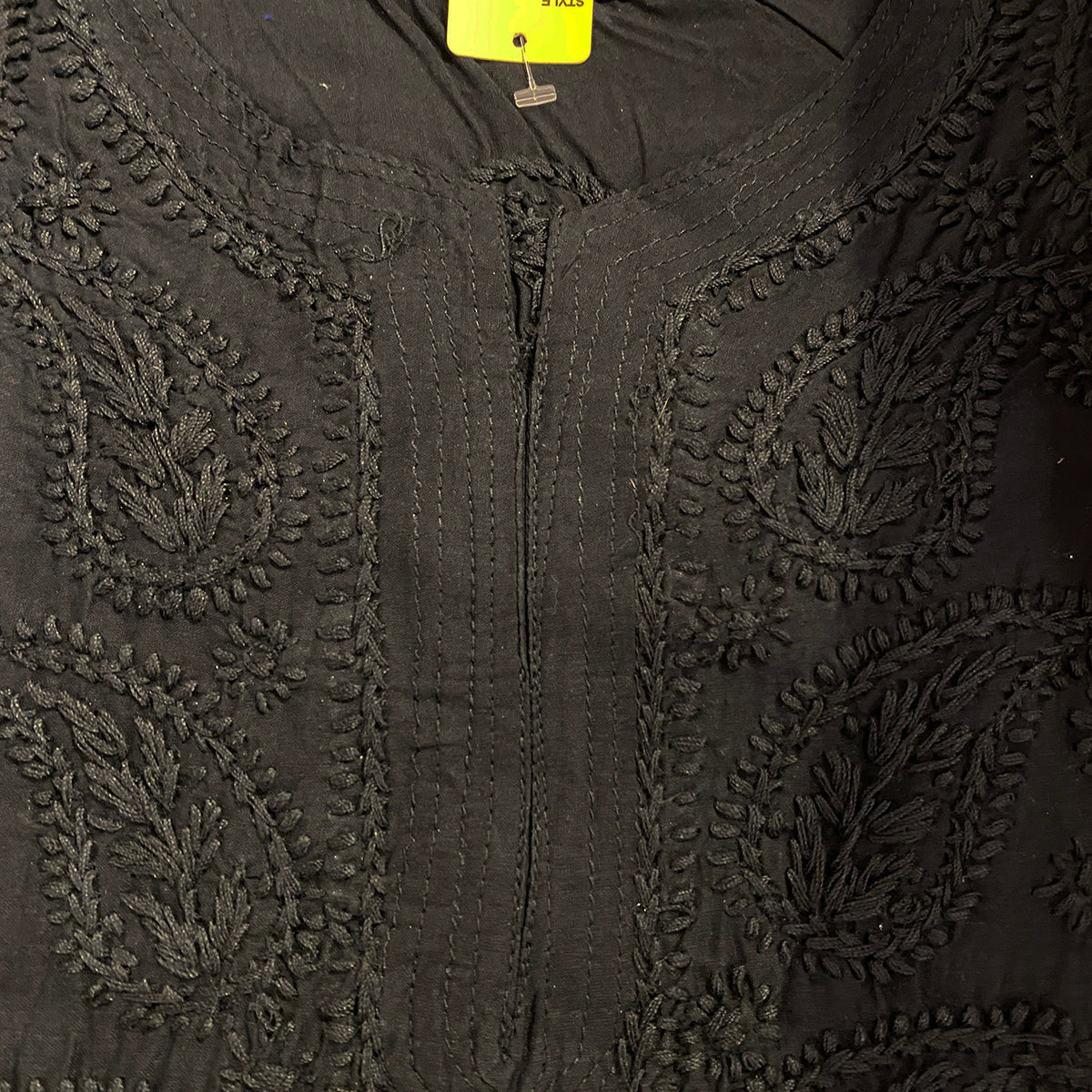 AR Long Embroidered Cotton Tunic Kurtis - M - Vintage India NYC